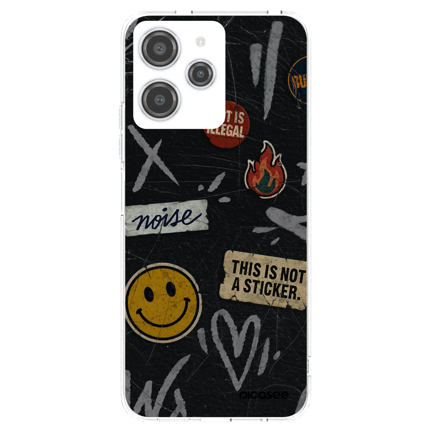 Picasee silikonski prozorni ovitek za Xiaomi Redmi 12 4G - STICKERS x TAGS