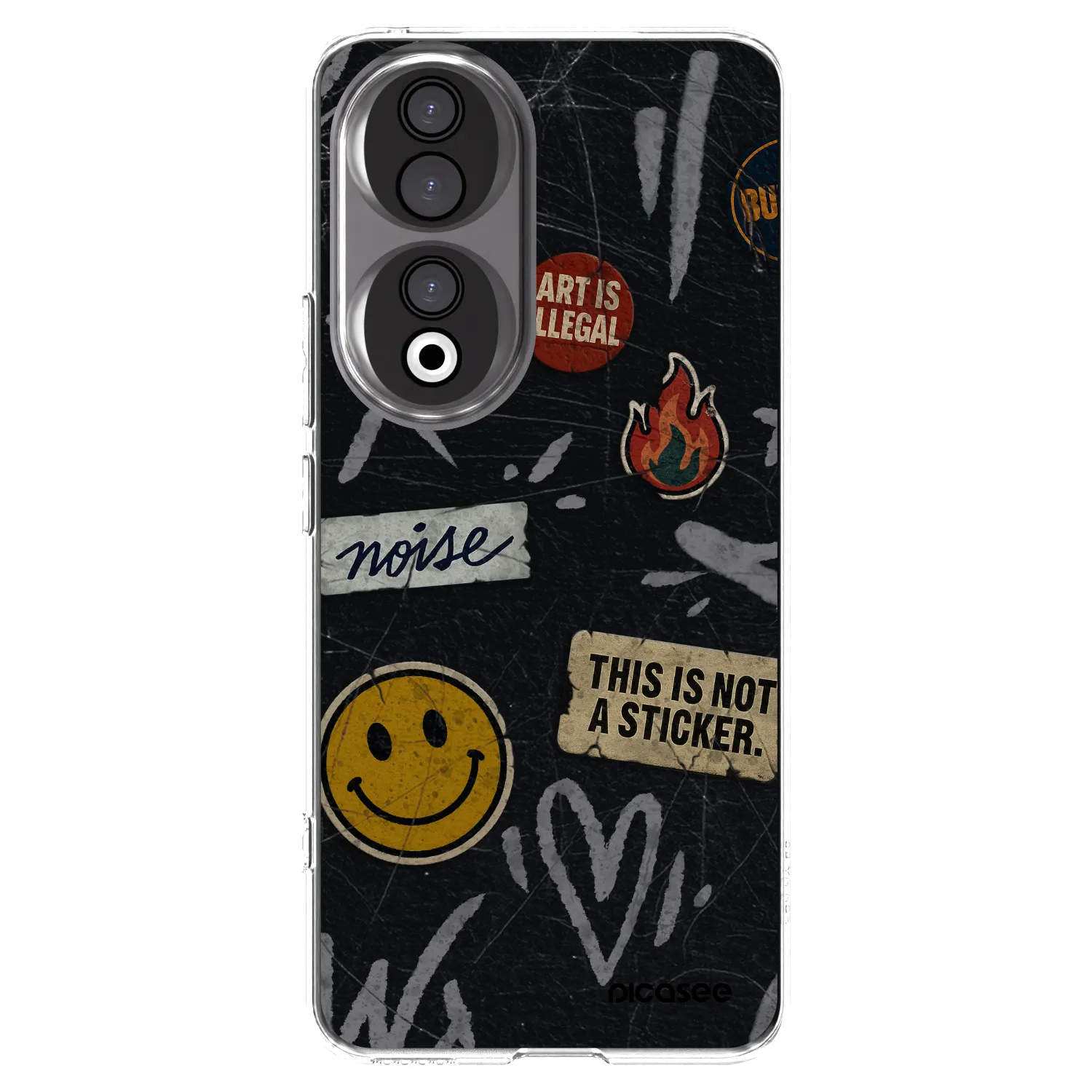 Picasee silikonski prozorni ovitek za Honor 90 5G - STICKERS x TAGS