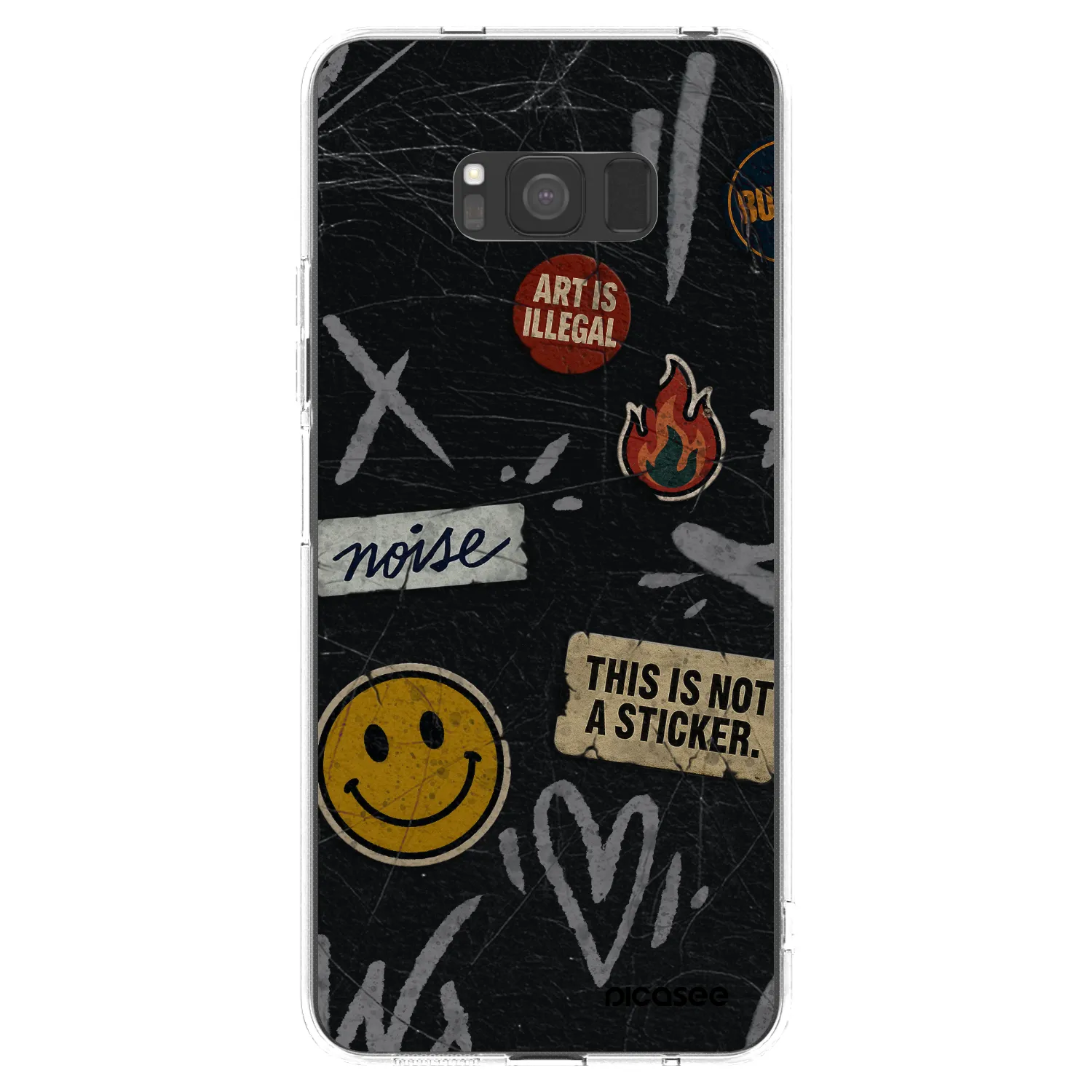 Picasee silikonski prozorni ovitek za Samsung Galaxy S8 G950F - STICKERS x TAGS