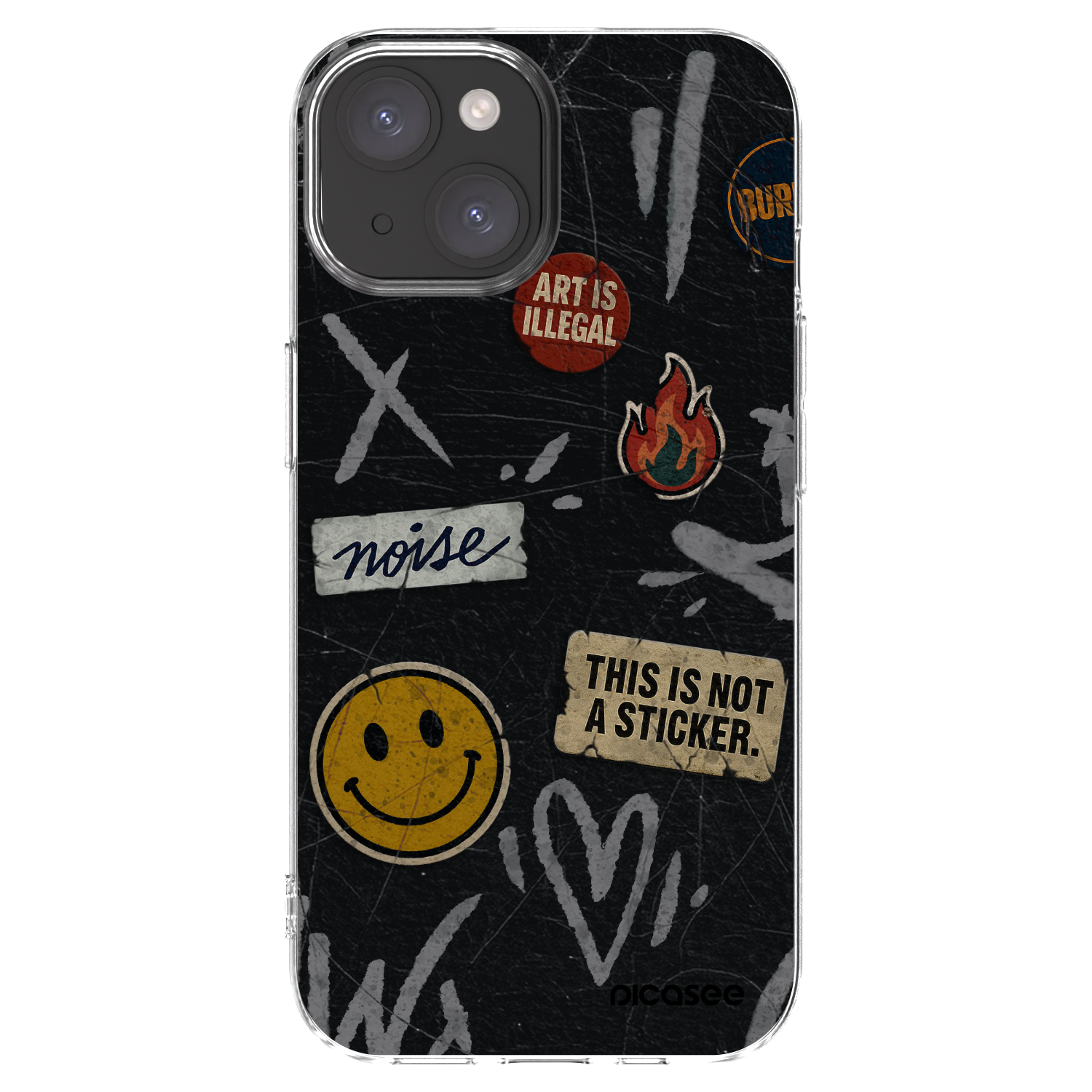 Picasee silikonski prozorni ovitek za Apple iPhone 15 - STICKERS x TAGS