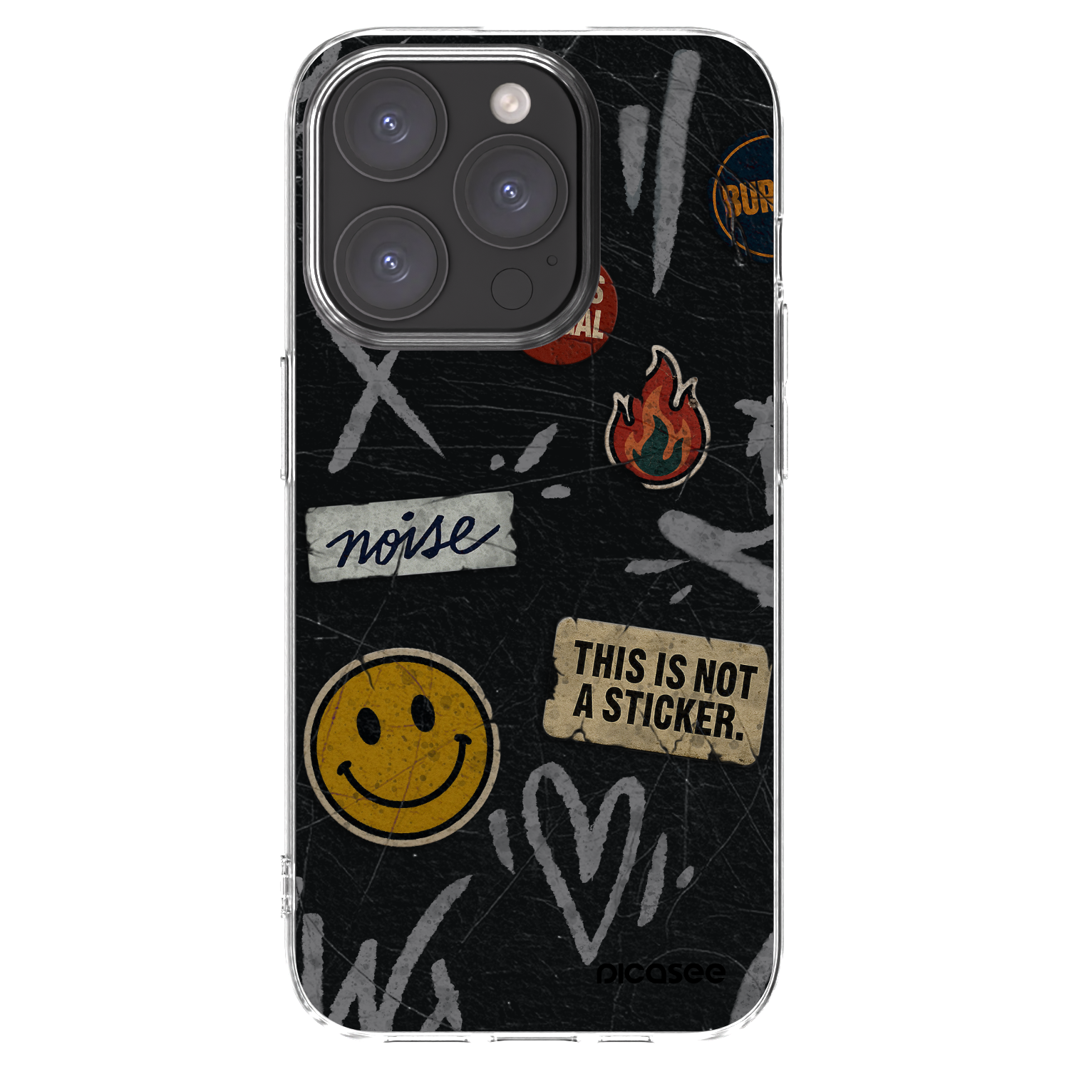 Picasee silikonski prozorni ovitek za Apple iPhone 15 Pro - STICKERS x TAGS