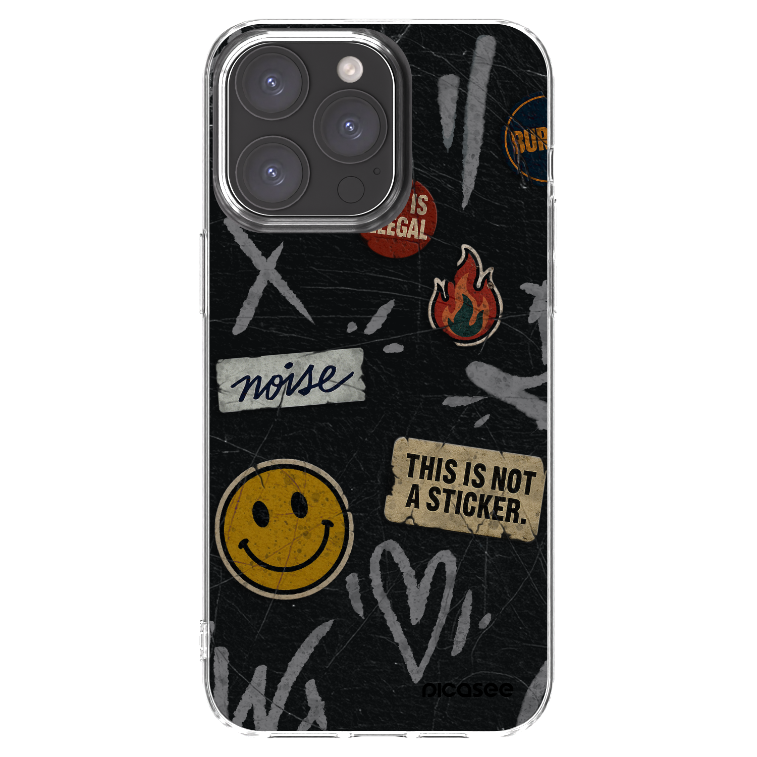 Picasee silikonski prozorni ovitek za Apple iPhone 15 Pro Max - STICKERS x TAGS