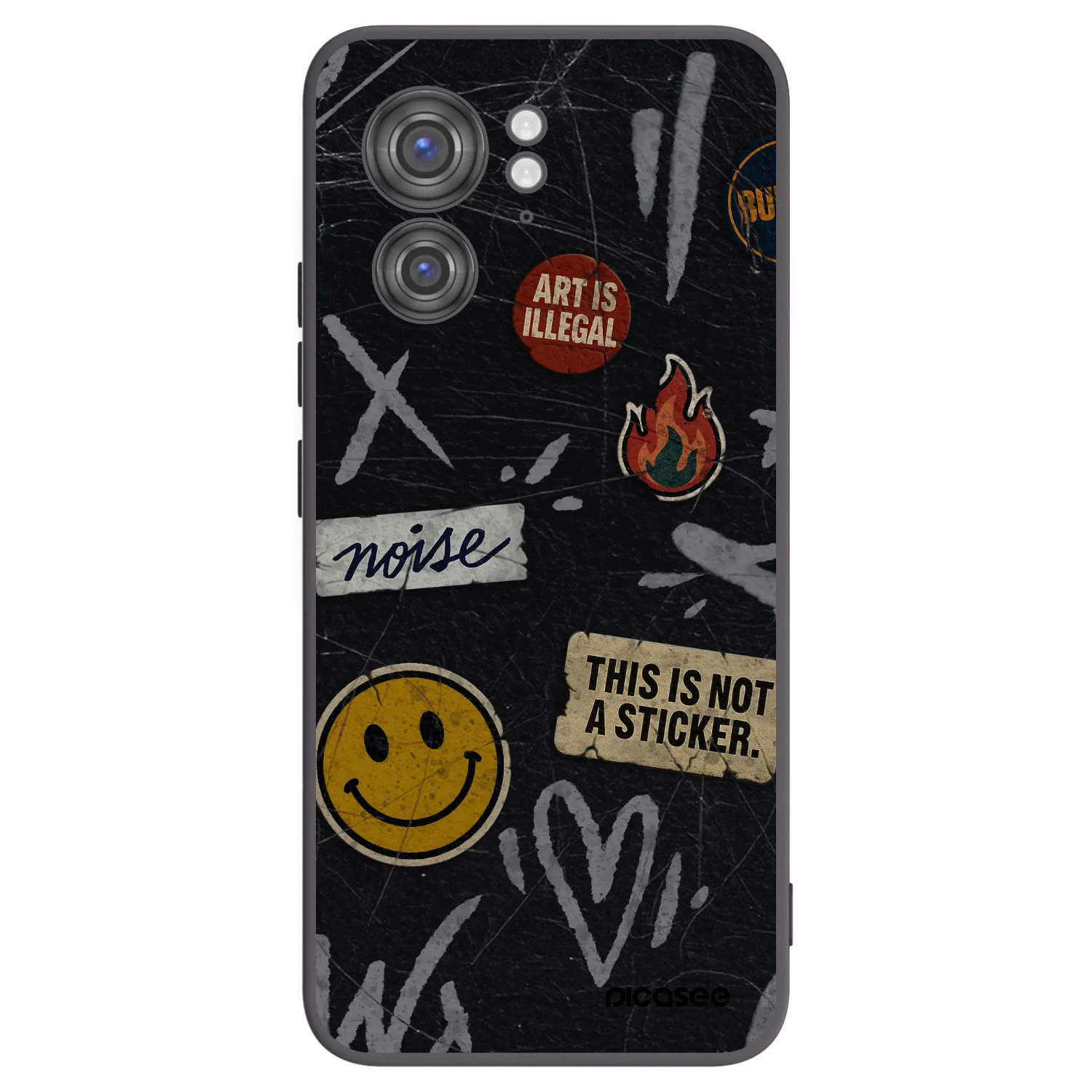 Picasee silikonski črni ovitek za Motorola Edge 40 - STICKERS x TAGS