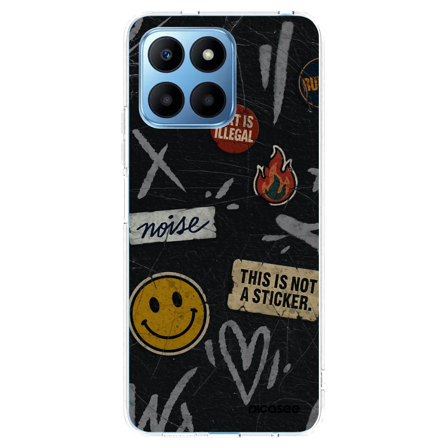 Picasee silikonski prozorni ovitek za Honor 70 Lite - STICKERS x TAGS