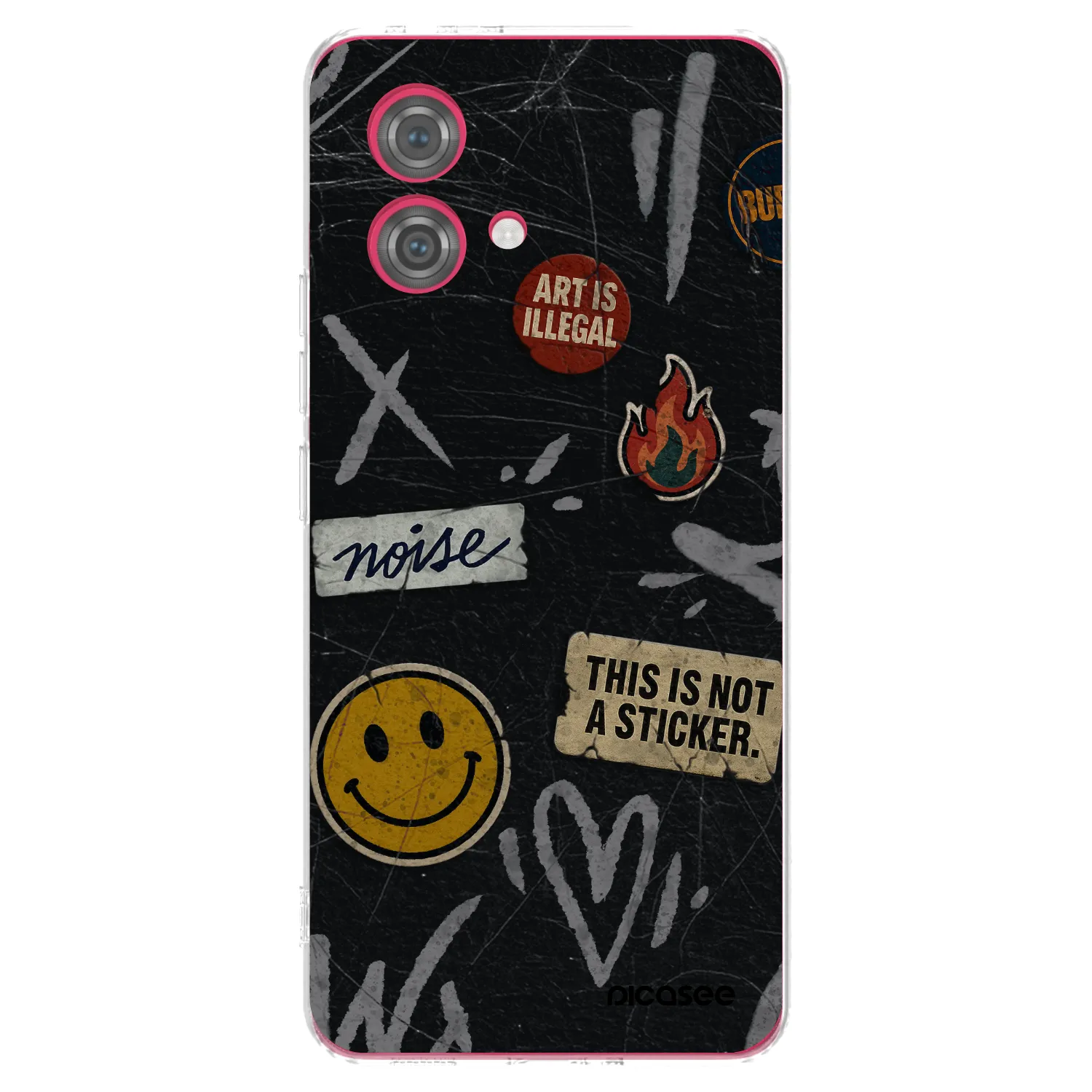 Picasee silikonski prozorni ovitek za Motorola Moto G84 5G - STICKERS x TAGS