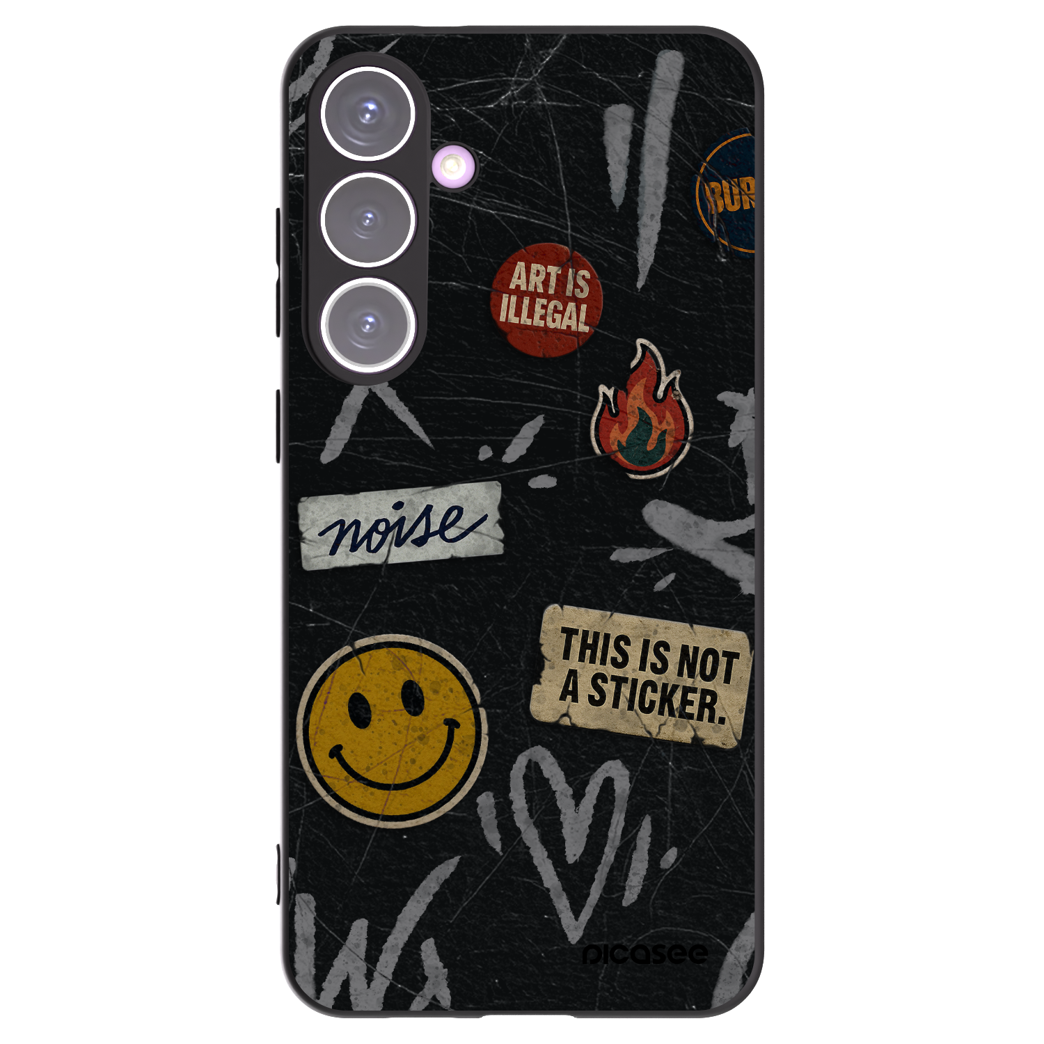 Picasee silikonski črni ovitek za Samsung Galaxy S24+ S926B 5G - STICKERS x TAGS