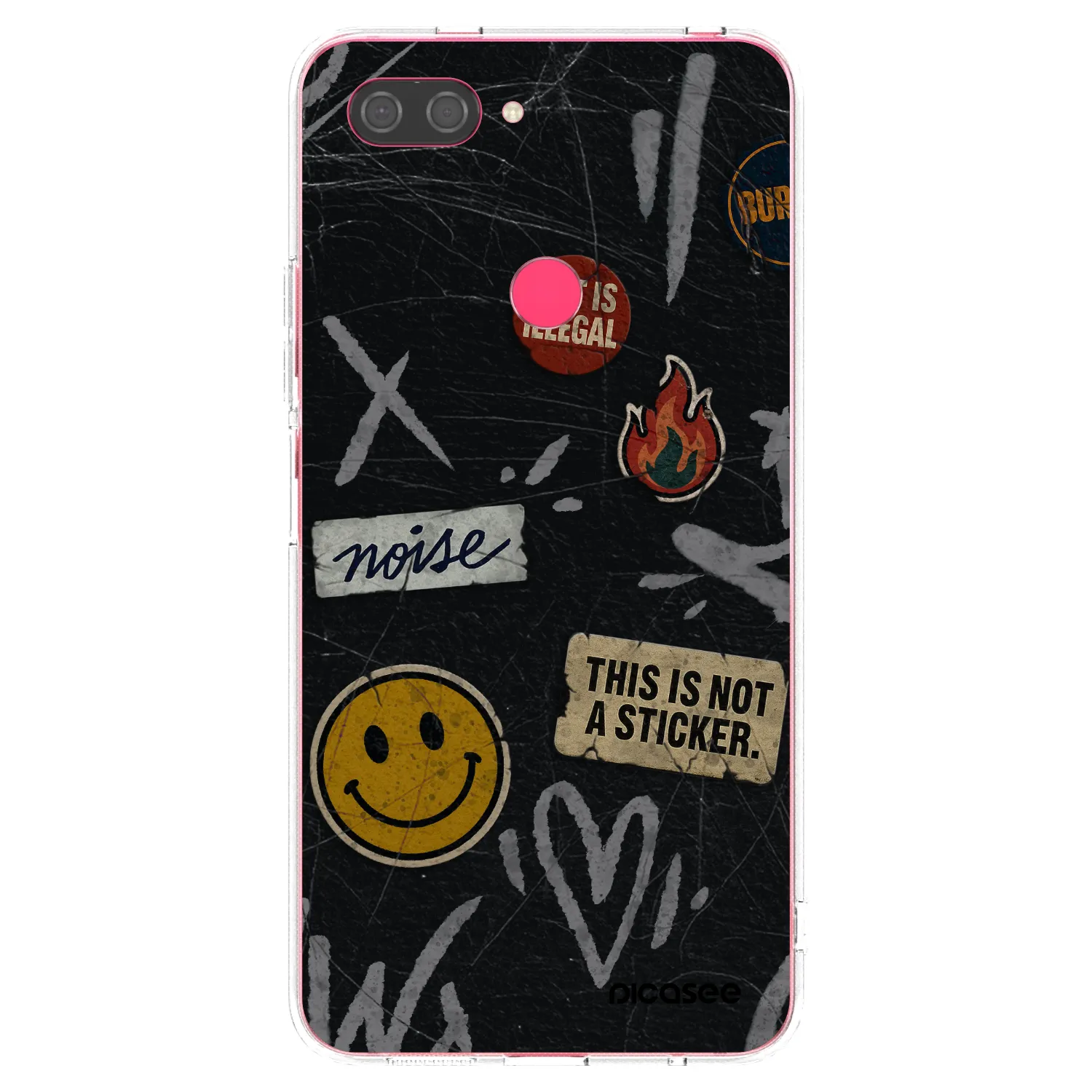 Picasee silikonski prozorni ovitek za Xiaomi Mi 8 Lite - STICKERS x TAGS