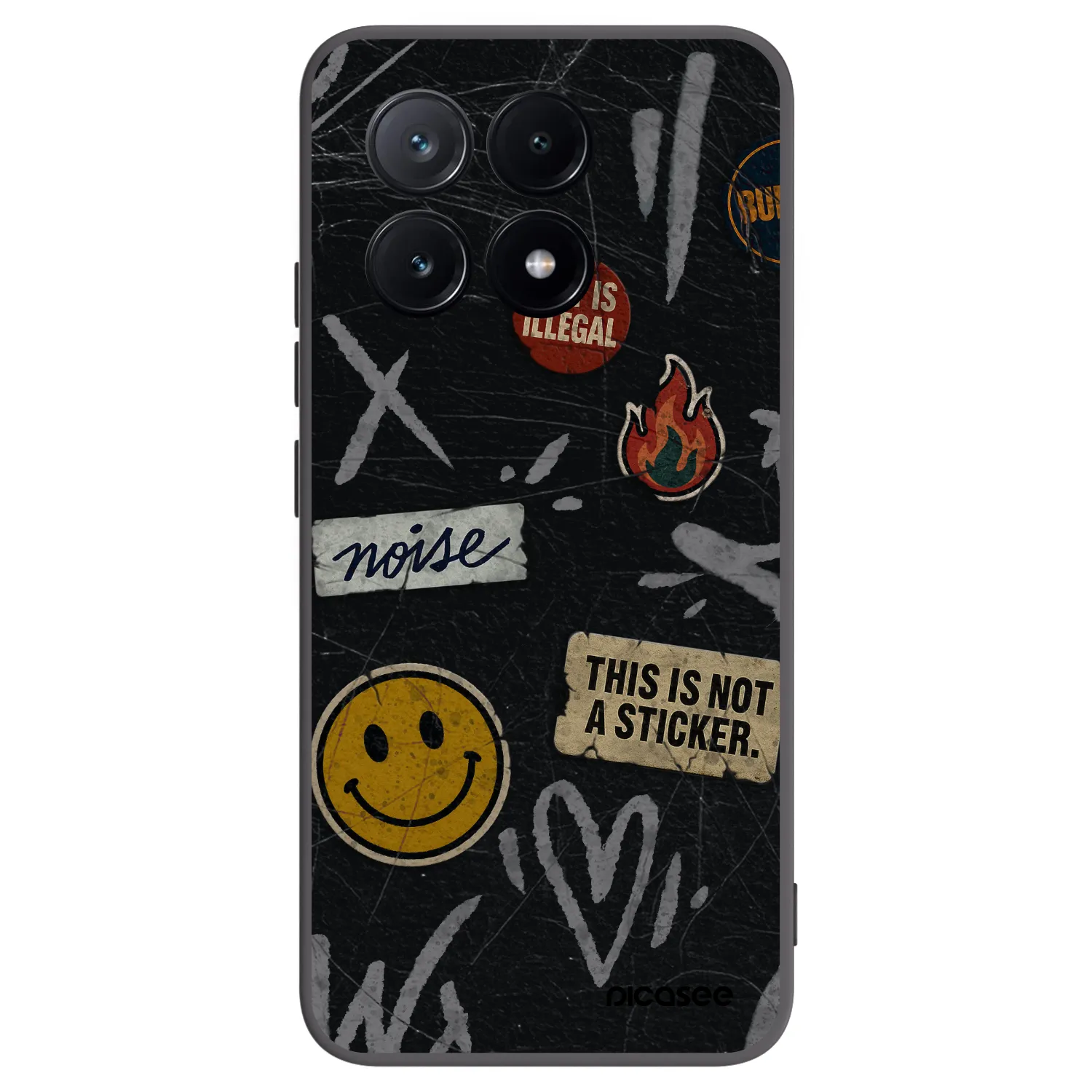 Picasee silikonski črni ovitek za Xiaomi Poco X6 Pro - STICKERS x TAGS