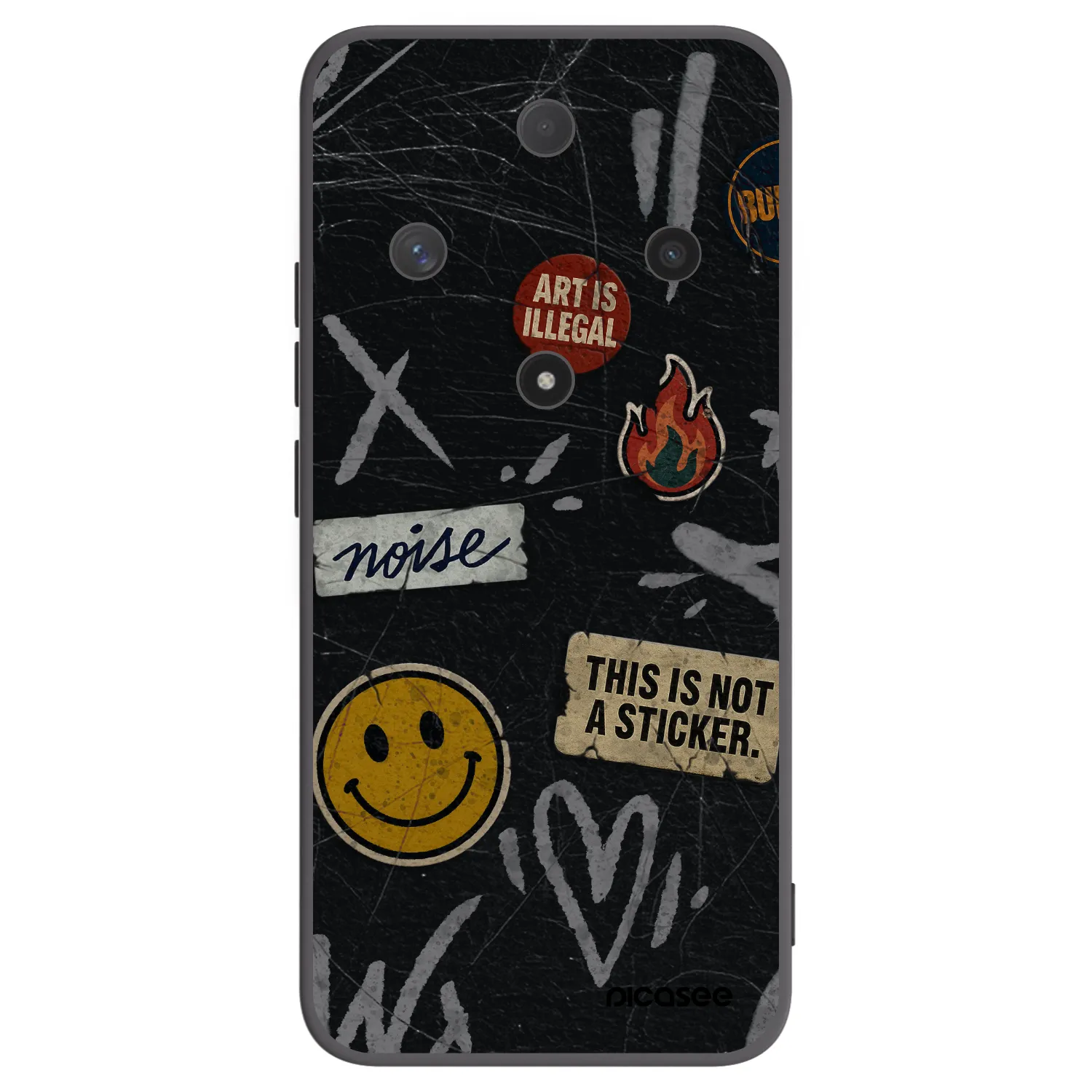 Picasee silikonski črni ovitek za Honor Magic6 Lite 5G - STICKERS x TAGS