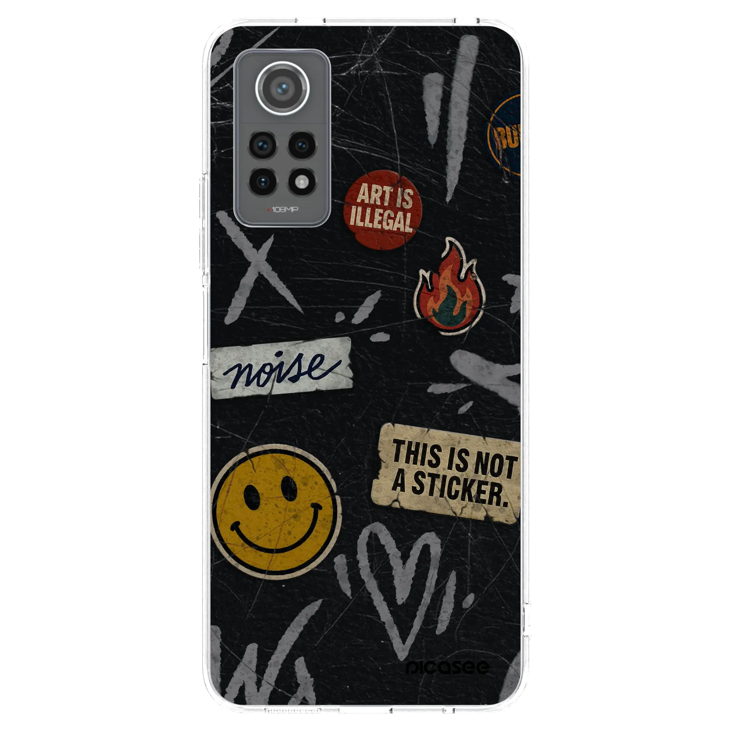 Picasee silikonski prozorni ovitek za Xiaomi Redmi Note 12 Pro 4G - STICKERS x TAGS