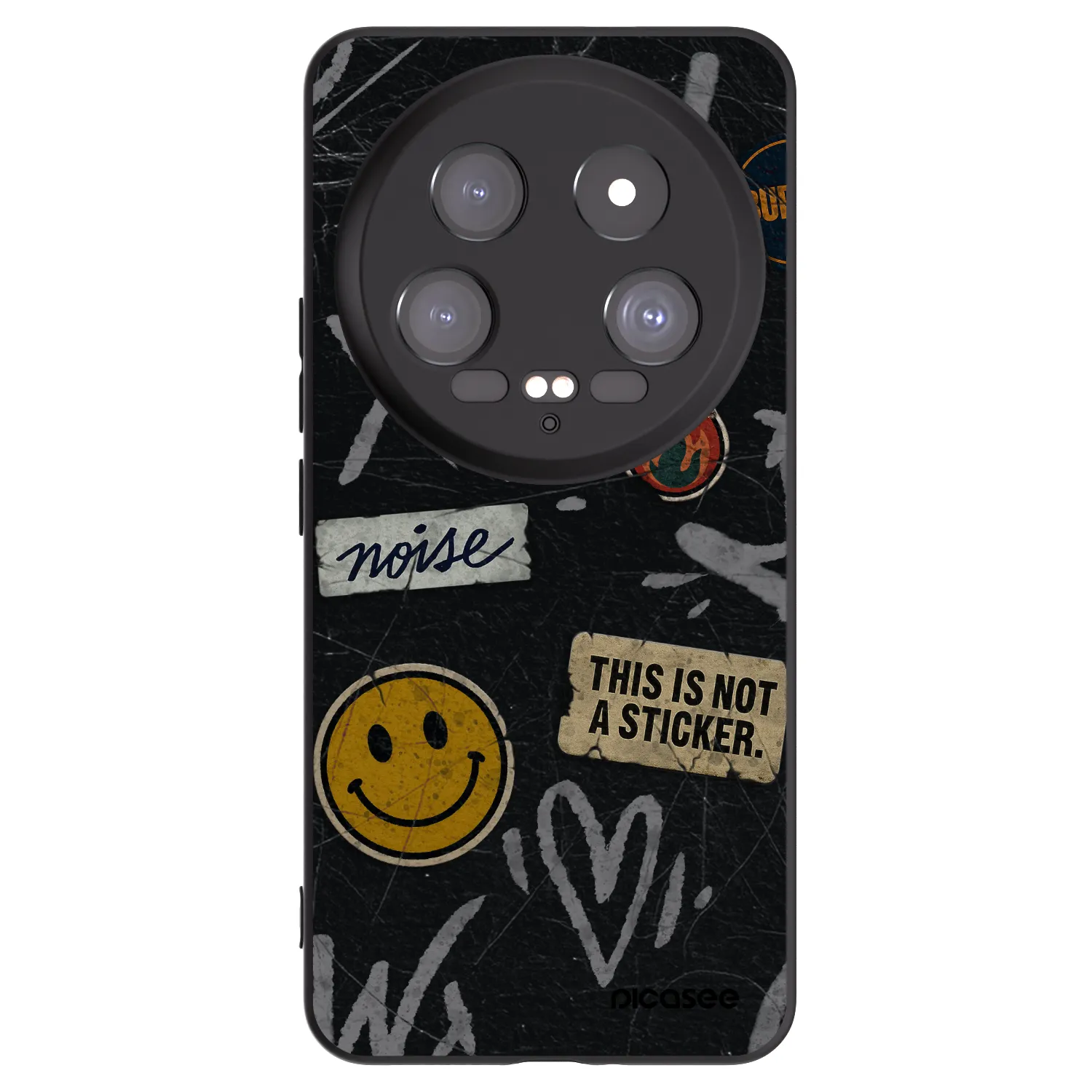 Picasee silikonski črni ovitek za Xiaomi 14 Ultra - STICKERS x TAGS