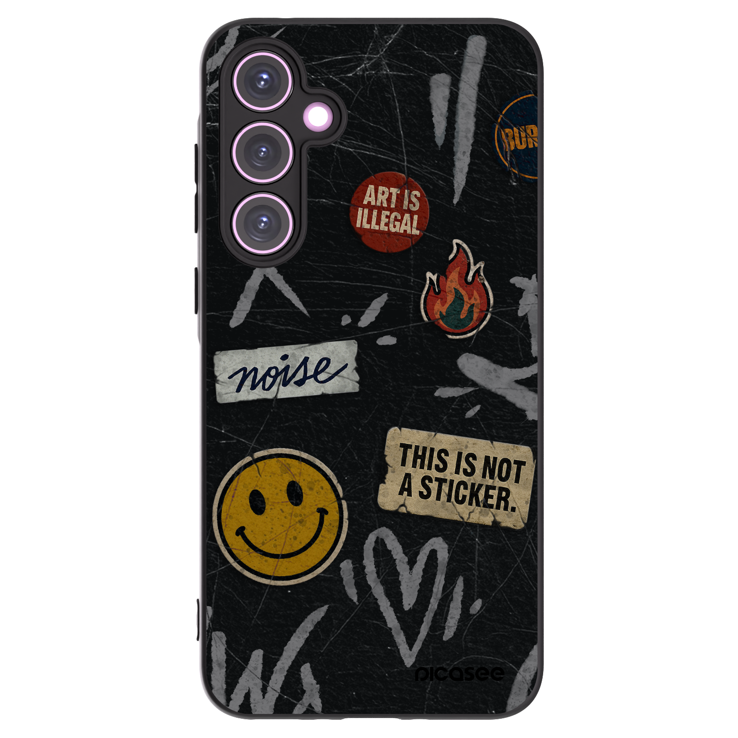 Picasee silikonski črni ovitek za Samsung Galaxy A35 5G A356B - STICKERS x TAGS