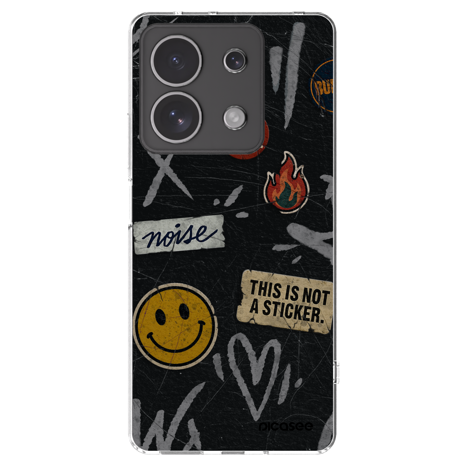 Picasee silikonski prozorni ovitek za Xiaomi Redmi Note 13 4G - STICKERS x TAGS