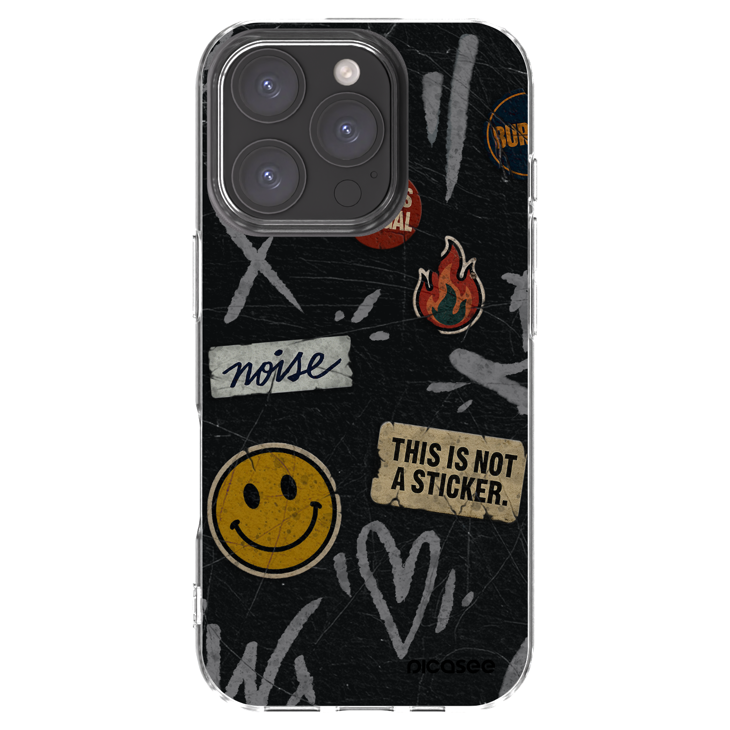 Picasee silikonski prozorni ovitek za Apple iPhone 16 Pro - STICKERS x TAGS