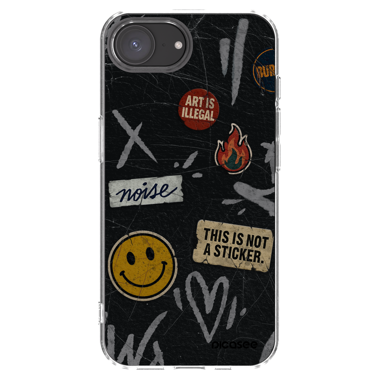 Picasee silikonski prozorni ovitek za Apple iPhone 16e - STICKERS x TAGS