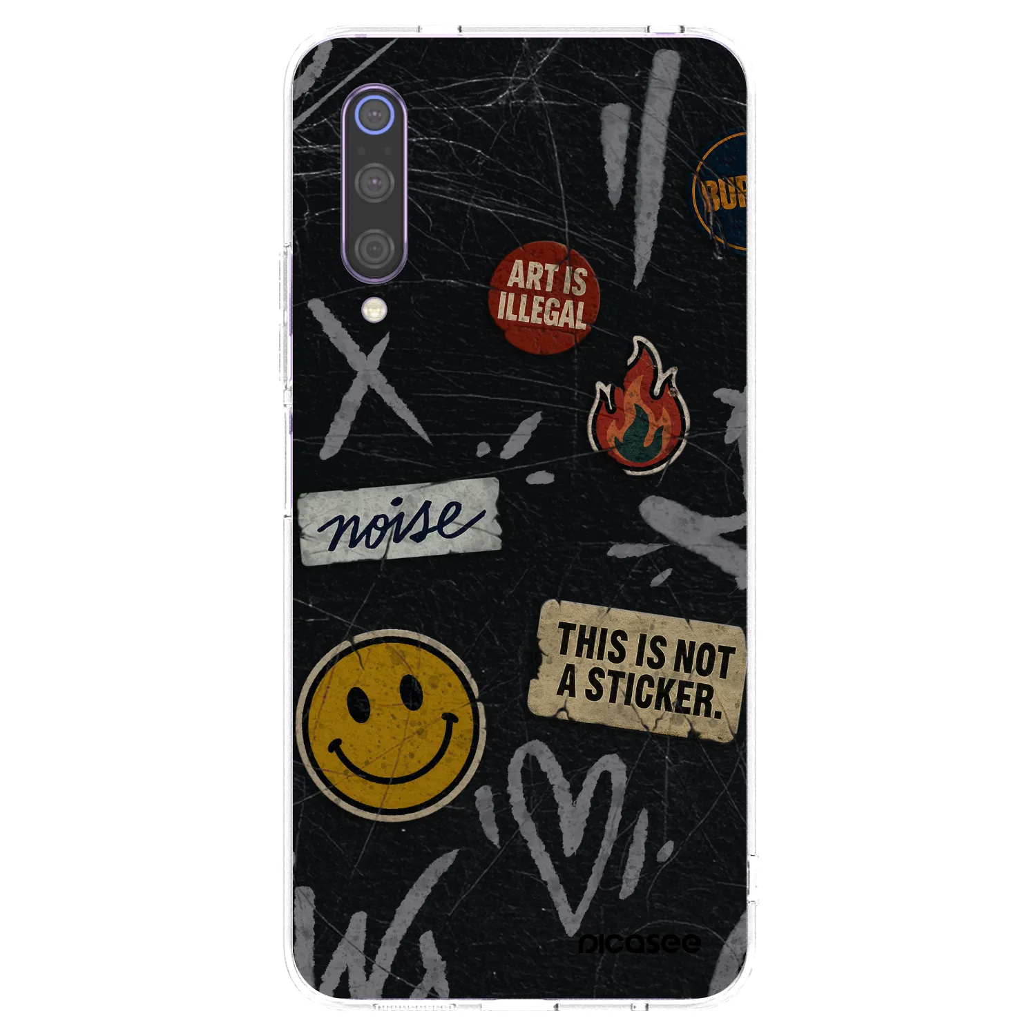 Picasee silikonski prozorni ovitek za Xiaomi Mi 9 - STICKERS x TAGS
