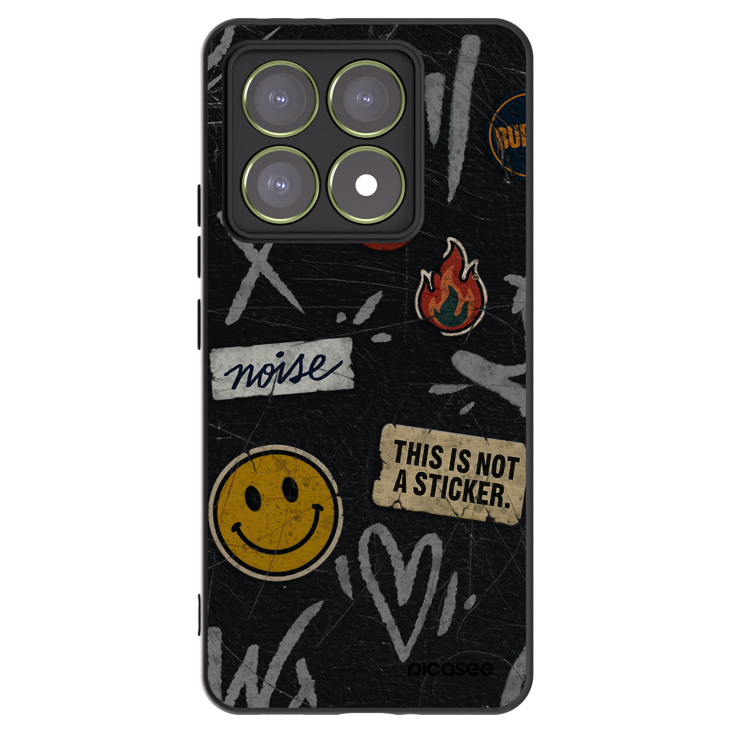 Picasee silikonski črni ovitek za Xiaomi 14T - STICKERS x TAGS