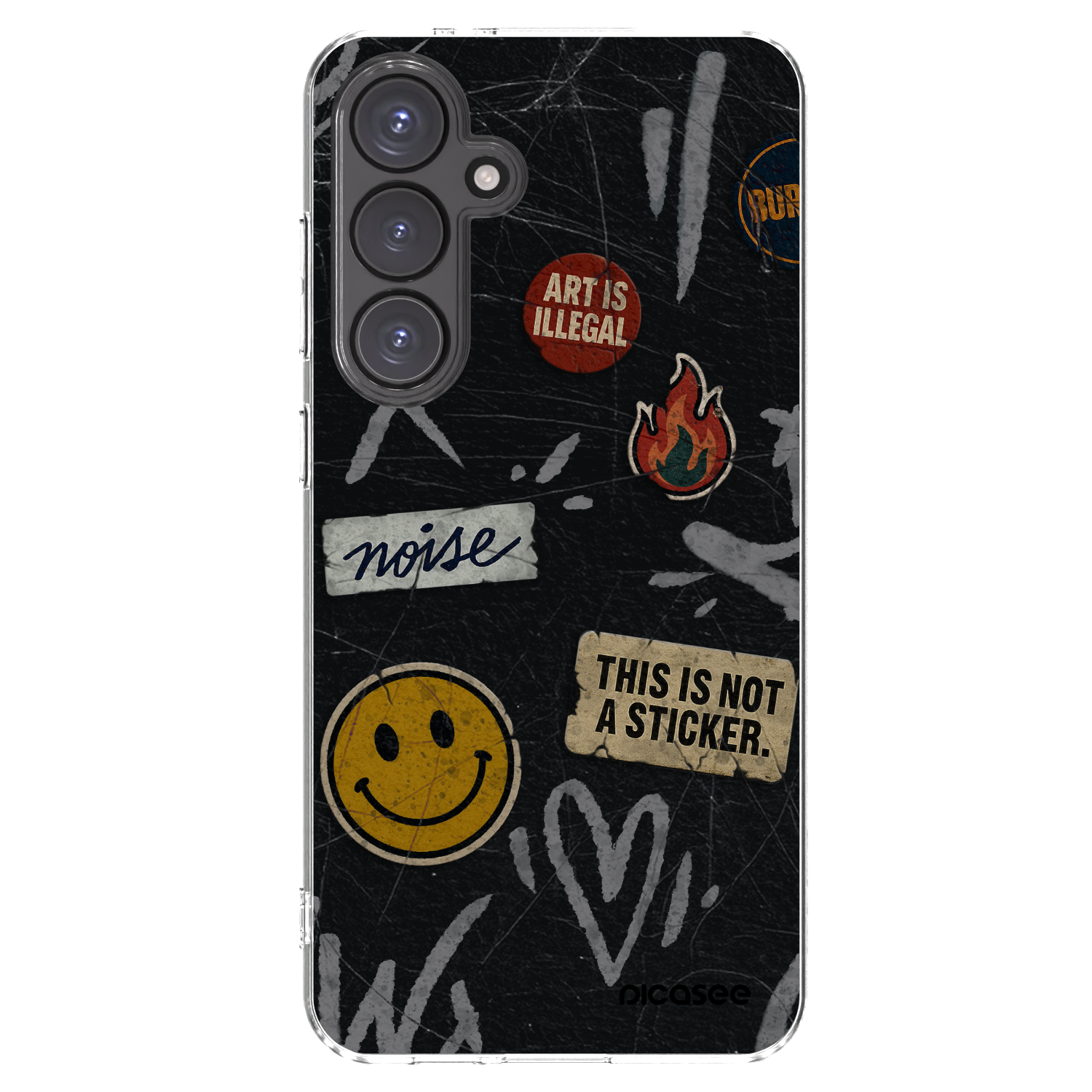 Picasee silikonski prozorni ovitek za Samsung Galaxy S24 FE S721B - STICKERS x TAGS