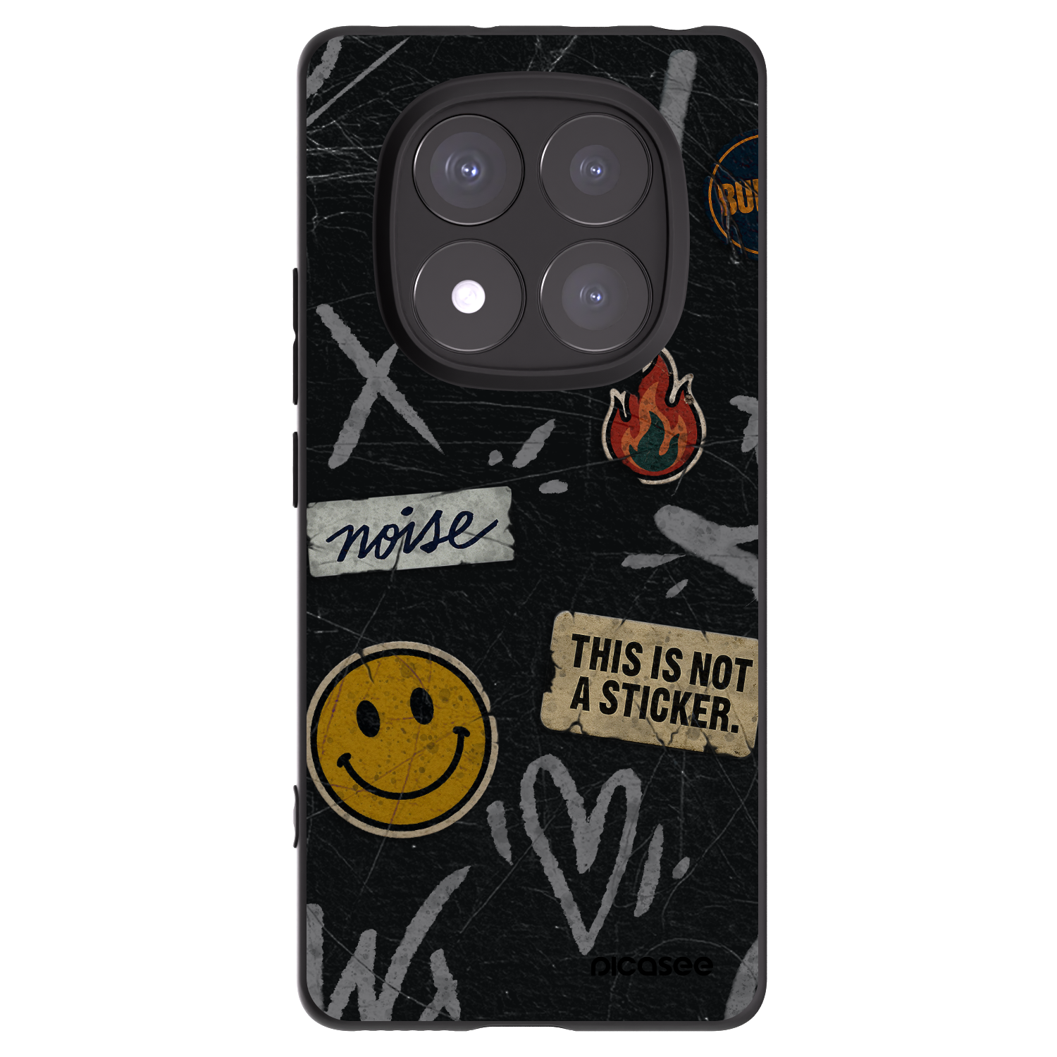 Picasee silikonski črni ovitek za Xiaomi Redmi Note 14 Pro+ 5G - STICKERS x TAGS