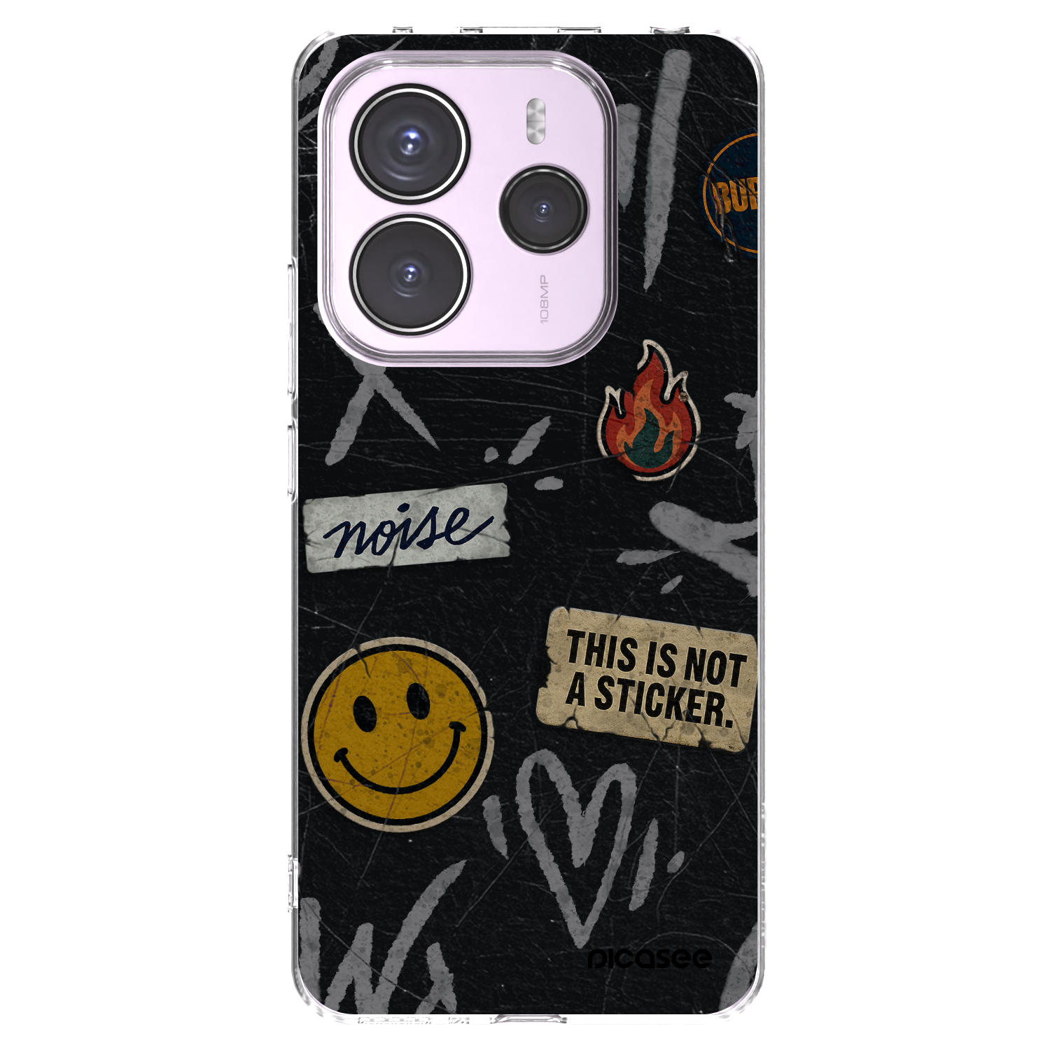 Picasee silikonski prozorni ovitek za Xiaomi Redmi Note 14 5G - STICKERS x TAGS