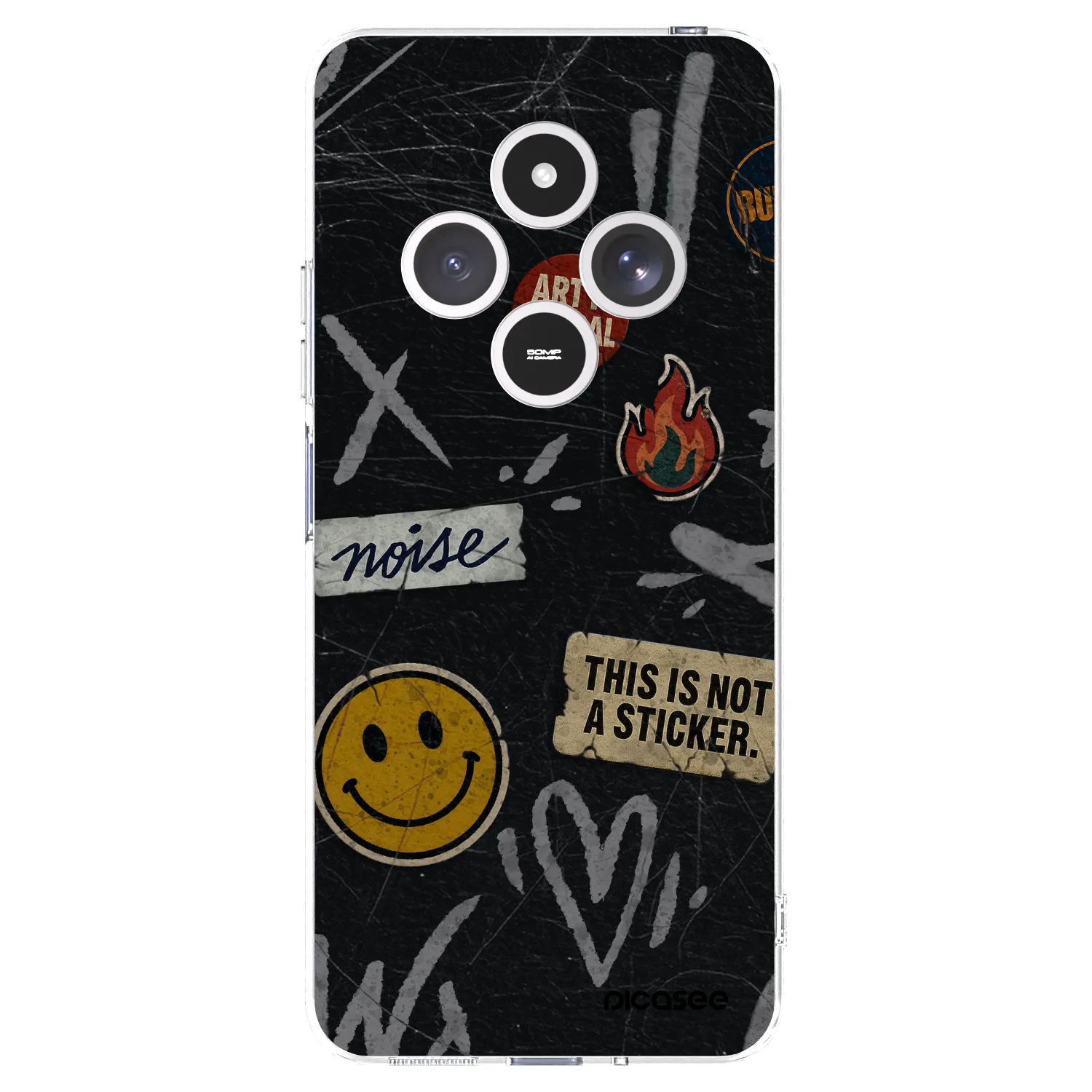 Picasee silikonski prozorni ovitek za Xiaomi Redmi 14C - STICKERS x TAGS