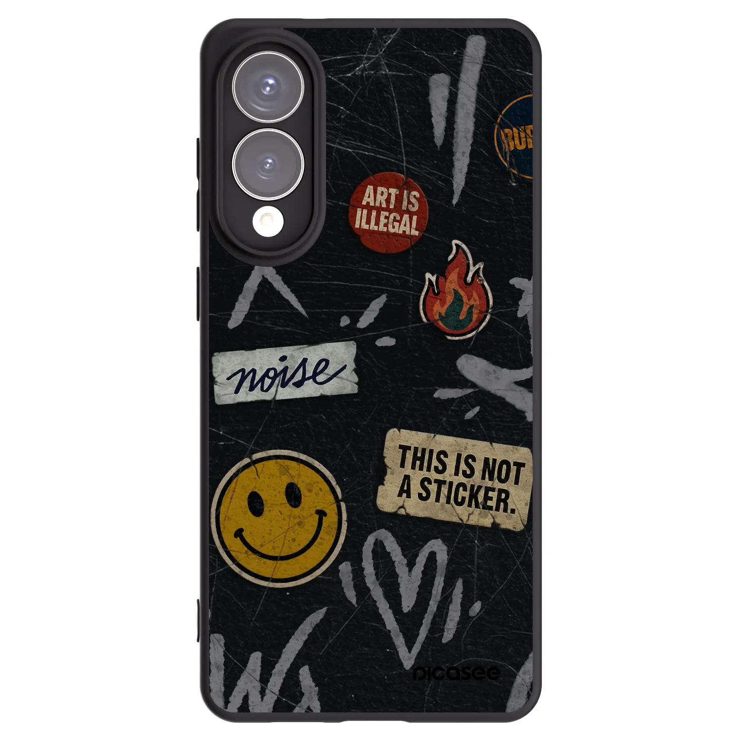 Picasee silikonski črni ovitek za Samsung Galaxy S25 Edge 5G - STICKERS x TAGS