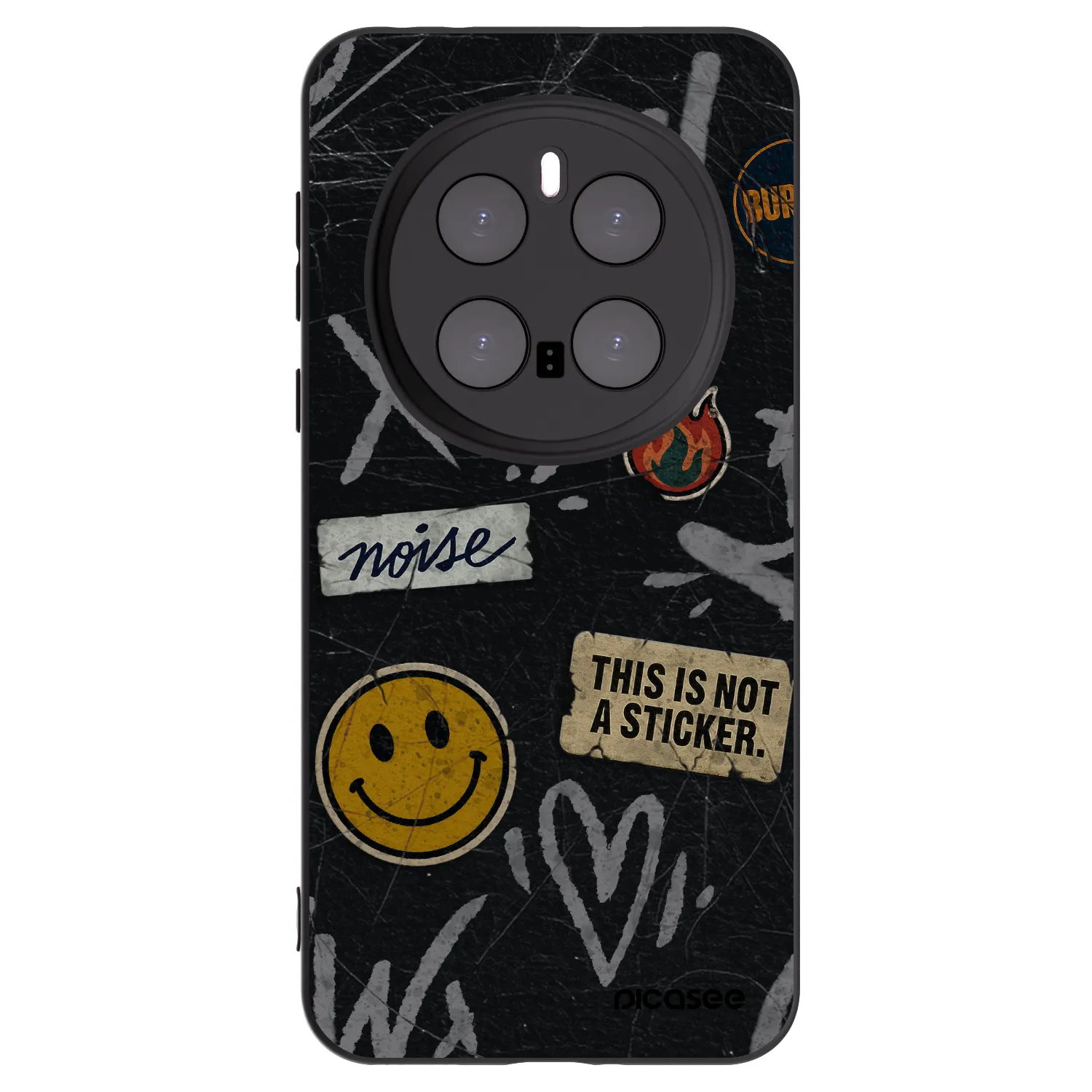 Picasee silikonski črni ovitek za Honor Magic7 Pro 5G - STICKERS x TAGS