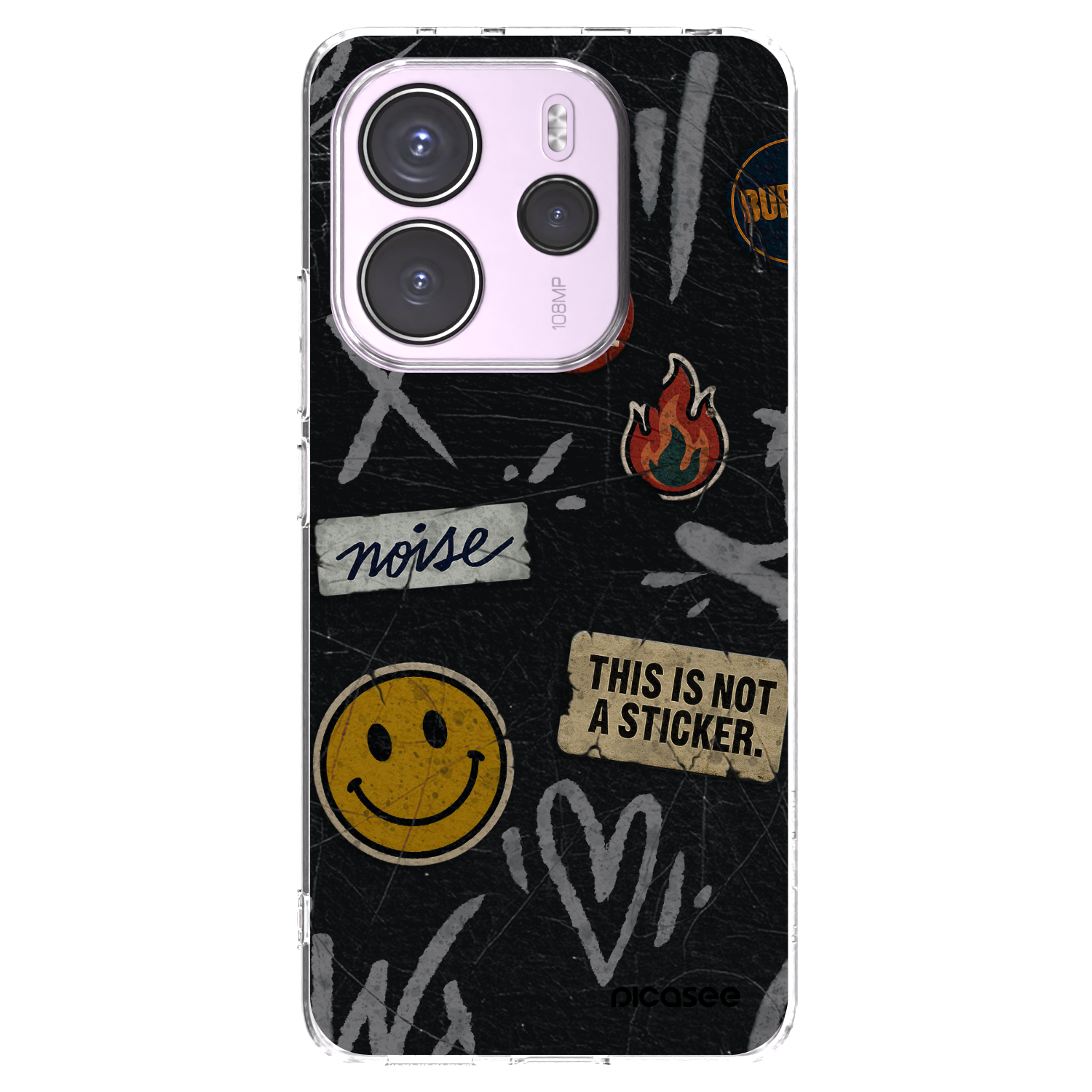 Picasee silikonski prozorni ovitek za Xiaomi Redmi Note 14 4G - STICKERS x TAGS