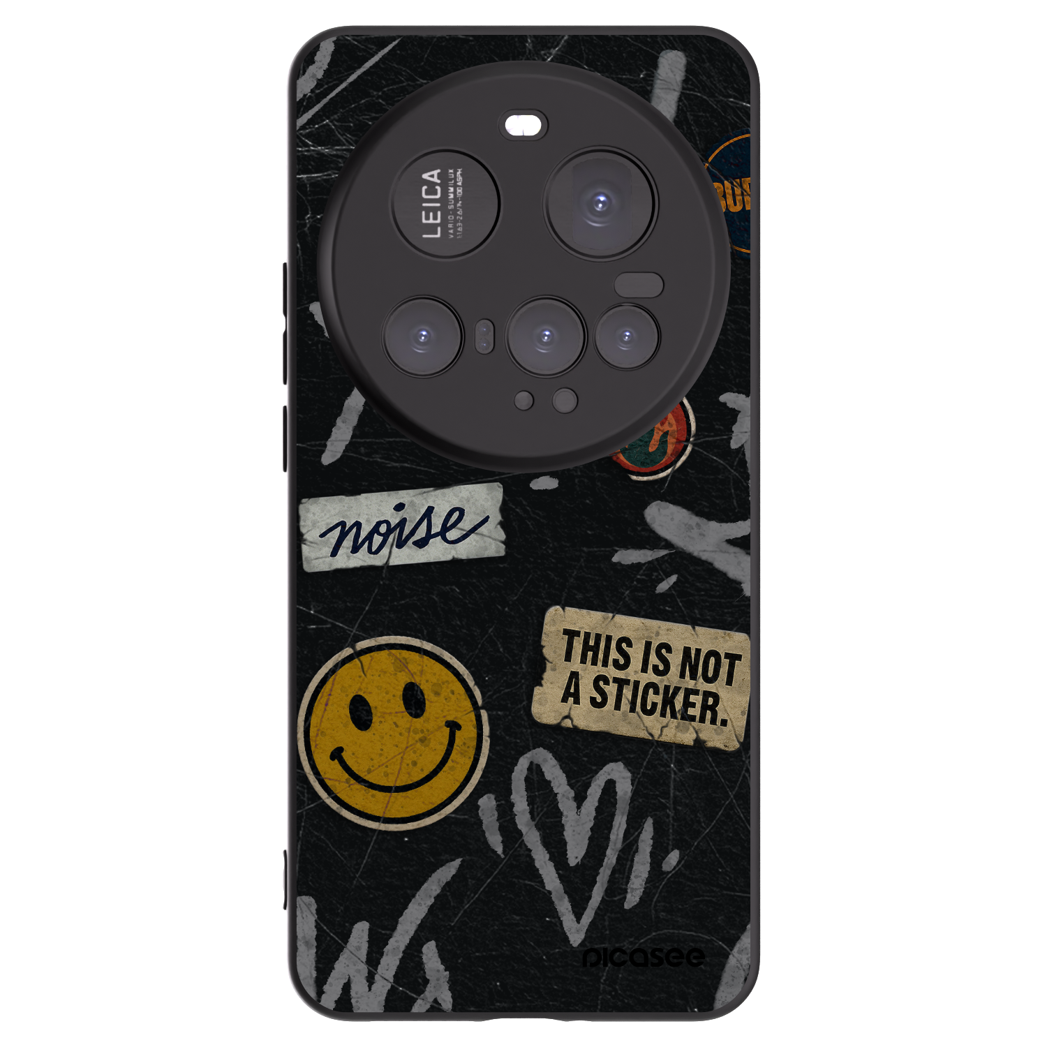 Picasee silikonski črni ovitek za Xiaomi 15 Ultra - STICKERS x TAGS