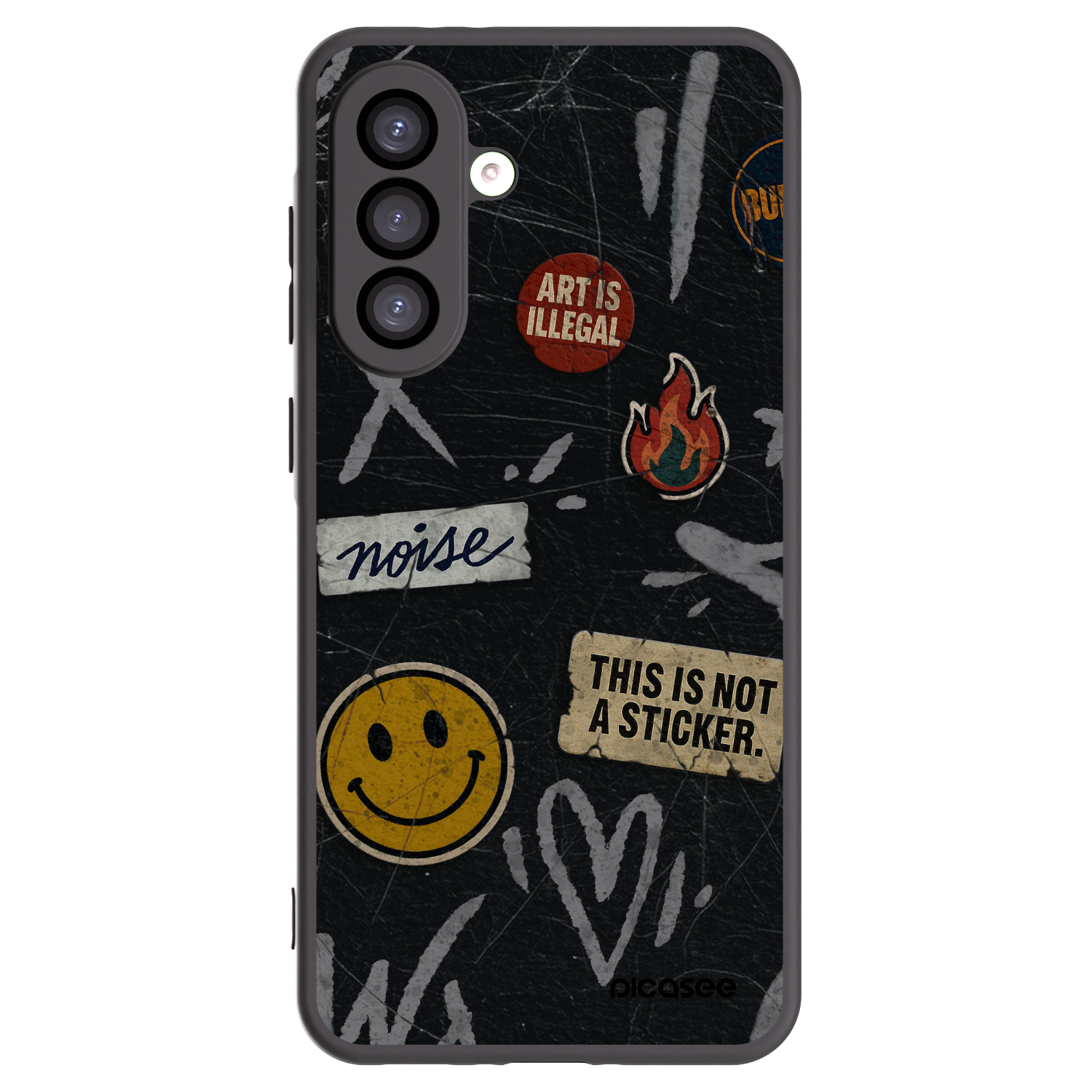 Picasee silikonski črni ovitek za Samsung Galaxy A26 5G A266B - STICKERS x TAGS