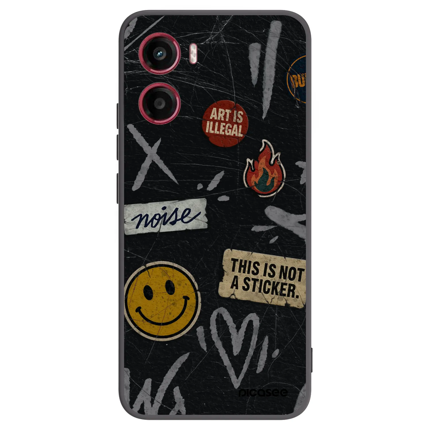 Picasee silikonski črni ovitek za Motorola Moto G05 - STICKERS x TAGS