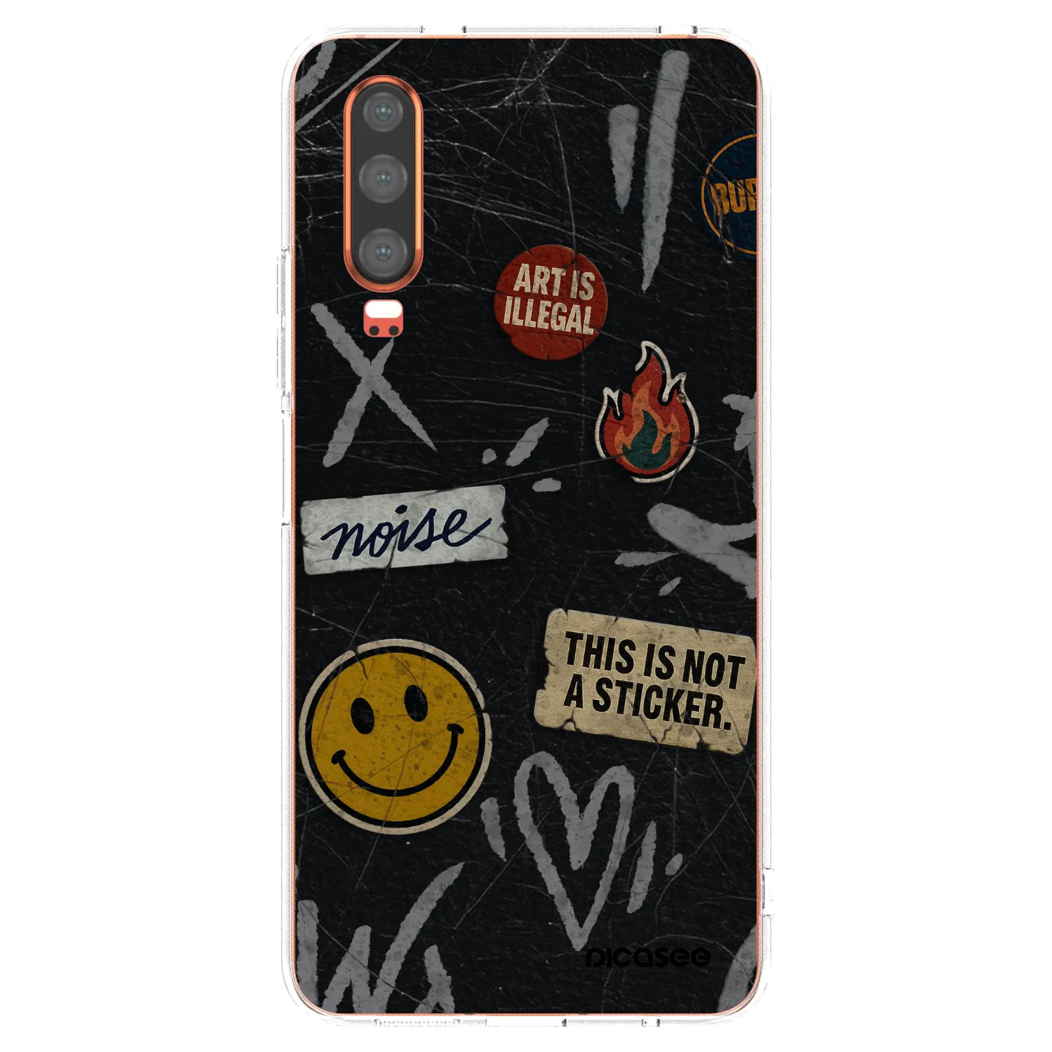 Picasee silikonski prozorni ovitek za Huawei P30 - STICKERS x TAGS