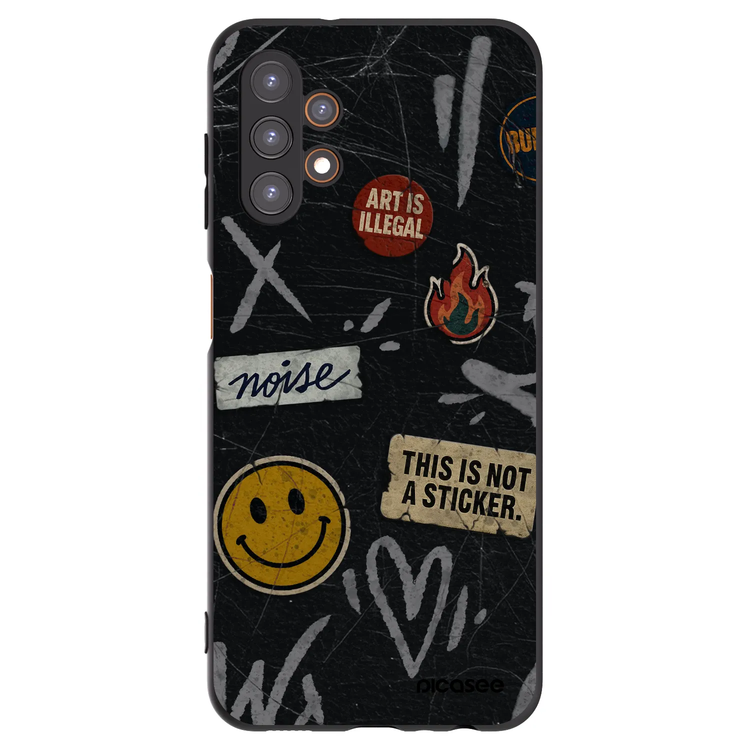 Picasee silikonski črni ovitek za Samsung Galaxy A13 5G - STICKERS x TAGS