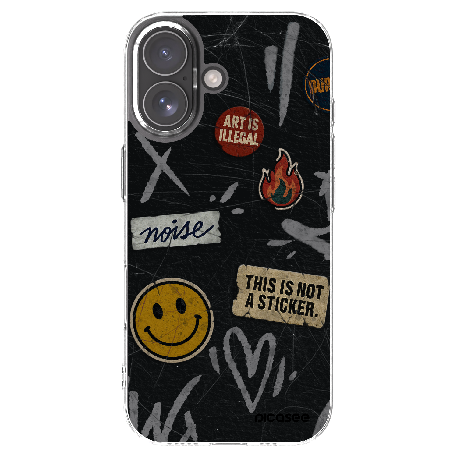 Picasee silikonski prozorni ovitek za Apple iPhone 17 - STICKERS x TAGS