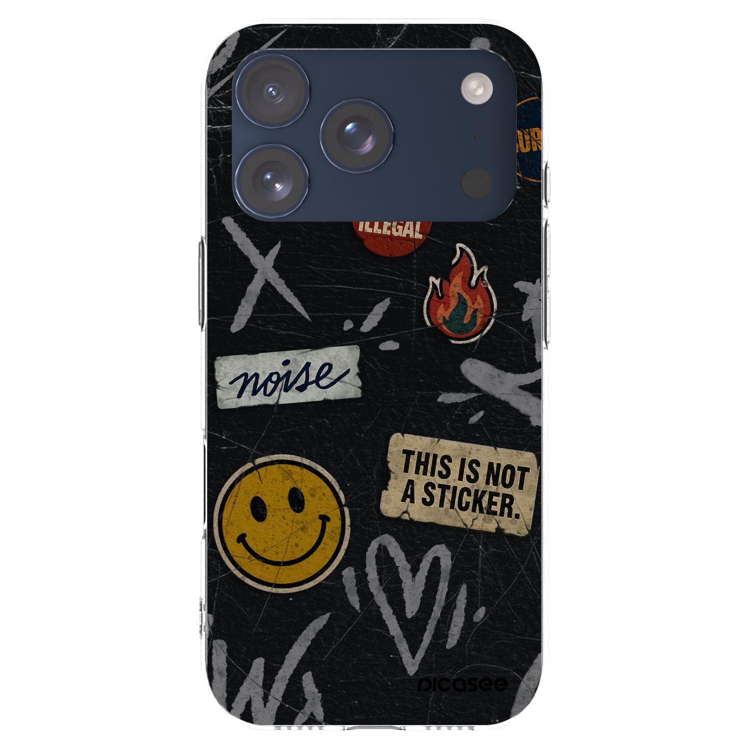 Picasee silikonski prozorni ovitek za Apple iPhone 17 Pro - STICKERS x TAGS