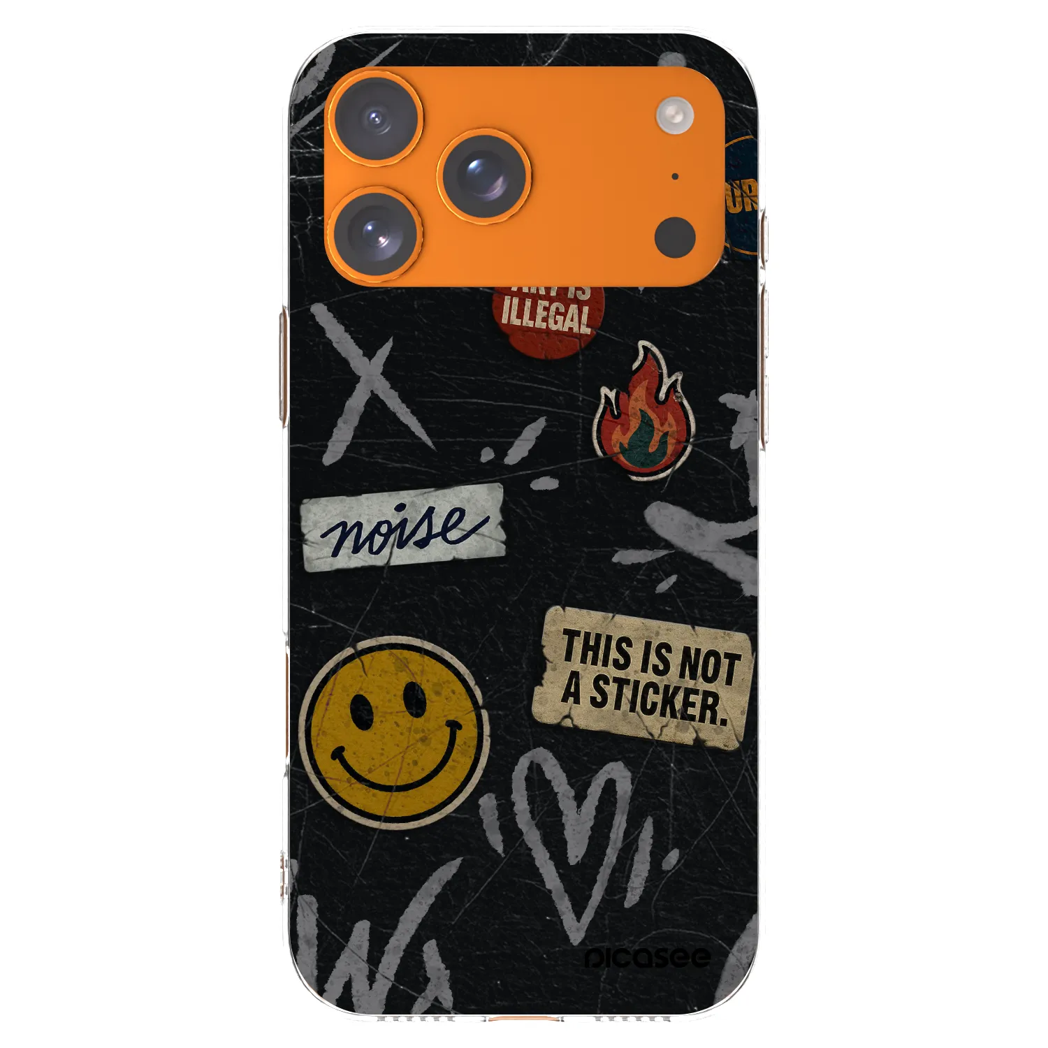 Picasee silikonski prozorni ovitek za Apple iPhone 17 Pro Max - STICKERS x TAGS