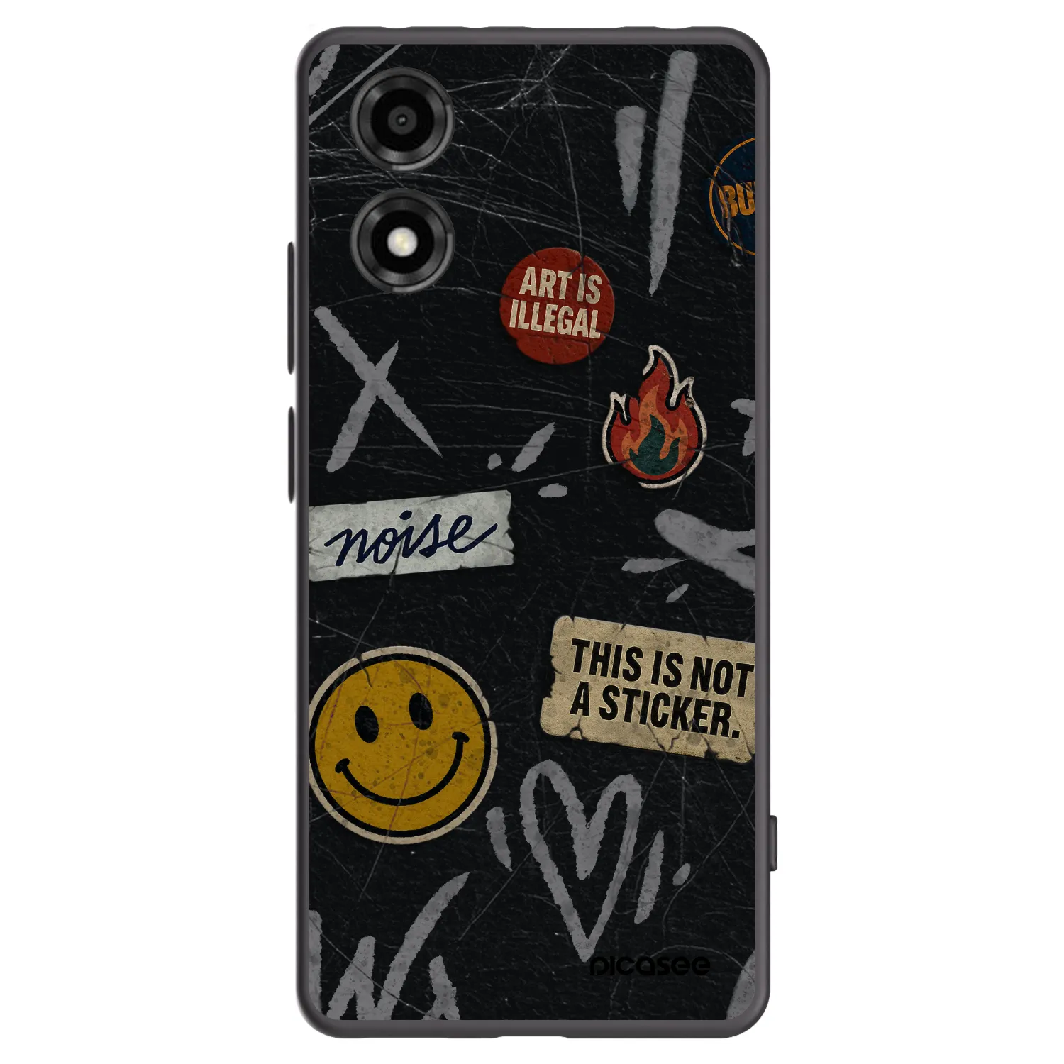 Picasee silikonski črni ovitek za Motorola Moto E14 - STICKERS x TAGS