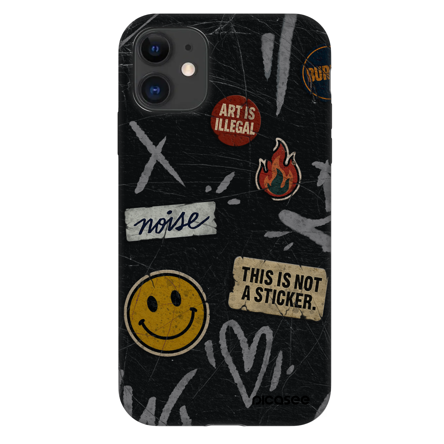 Picasee Fashion Case za Apple iPhone 11 - STICKERS x TAGS