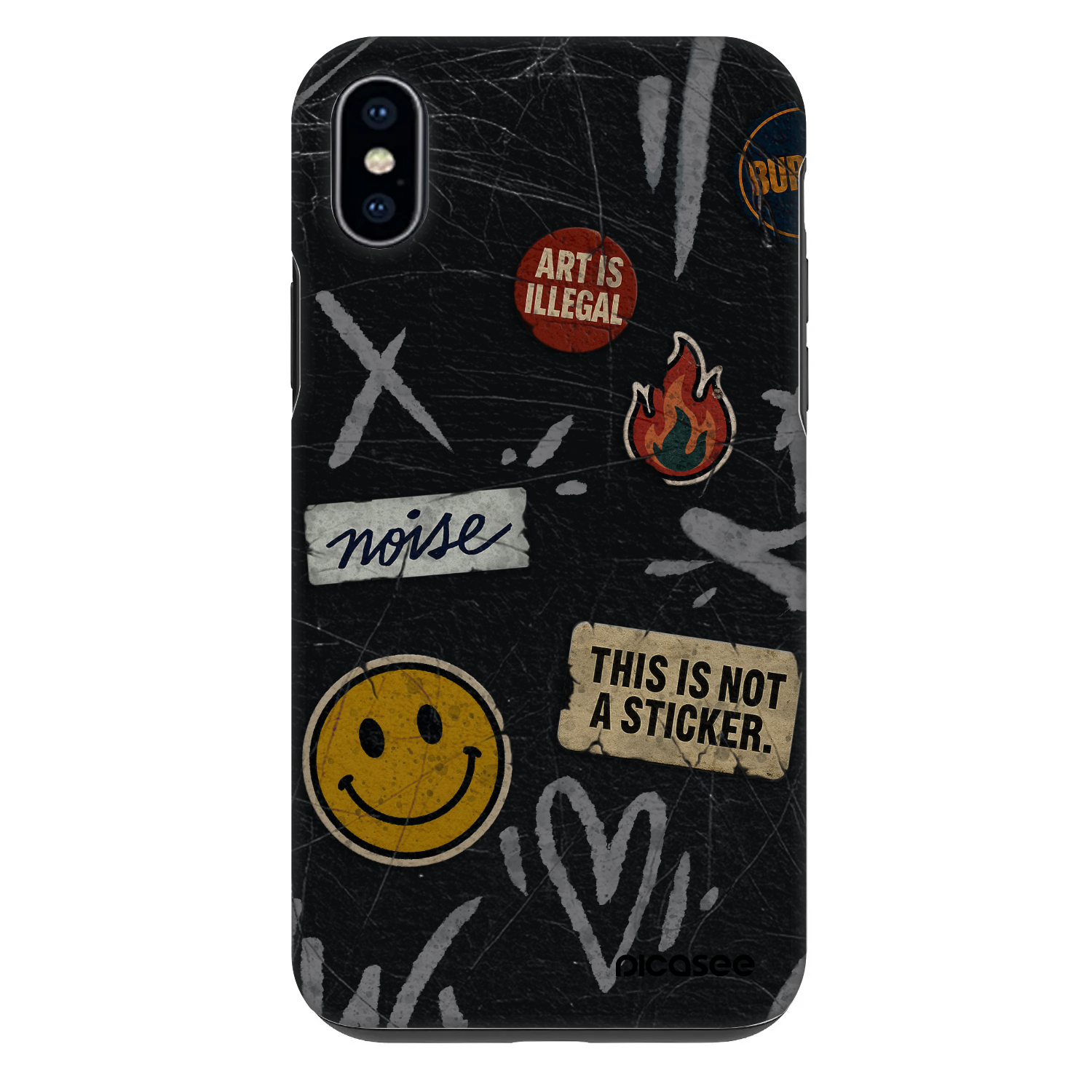 Picasee Fashion Case za Apple iPhone XS Max - STICKERS x TAGS
