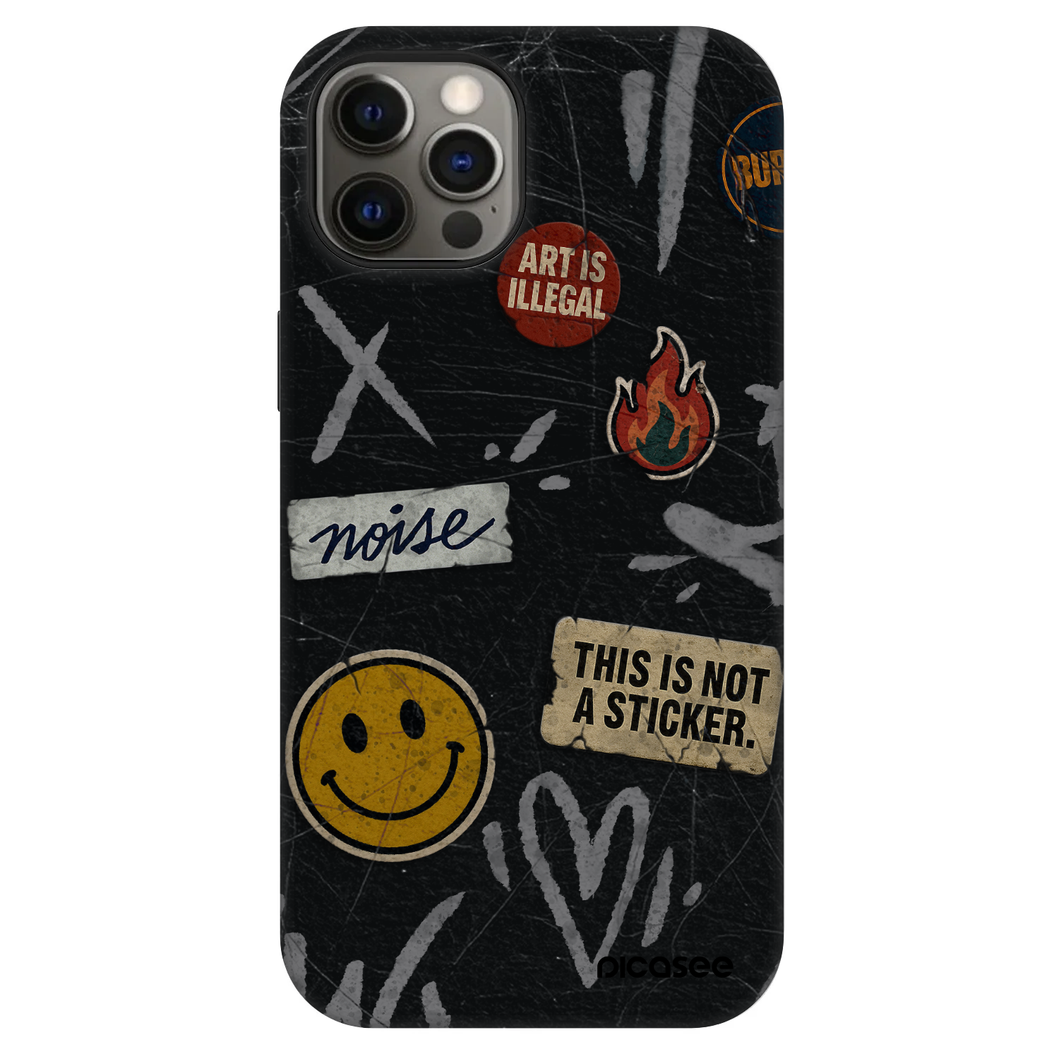 Picasee Fashion Case MagSafe za Apple iPhone 12 - STICKERS x TAGS