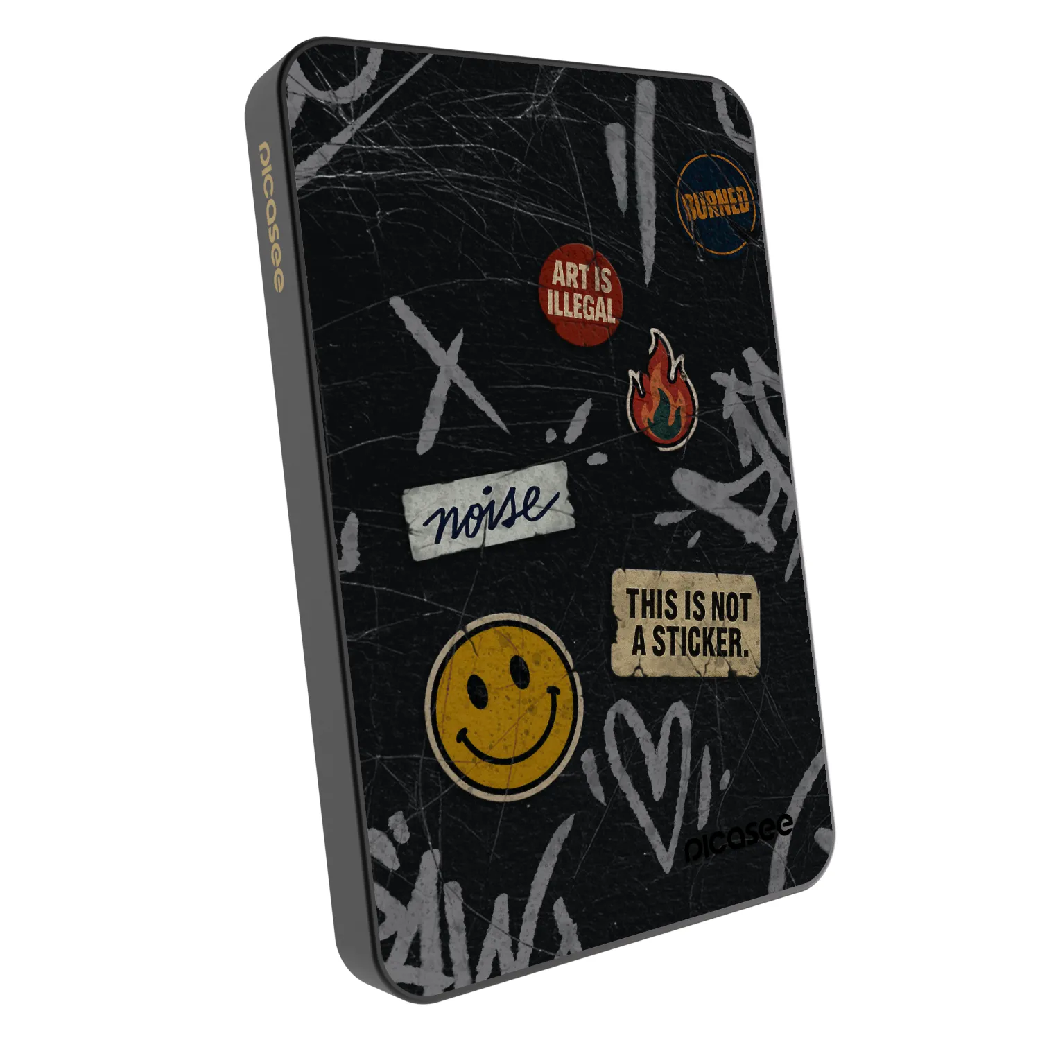 Picasee Prenosna baterija z MagSafe 5 000 mAh Siva - STICKERS x TAGS