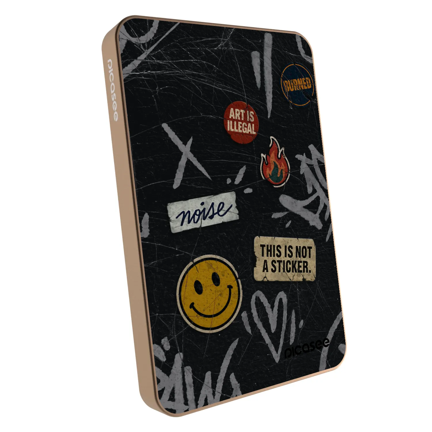 Picasee Prenosna baterija z MagSafe 5 000 mAh Zlati - STICKERS x TAGS