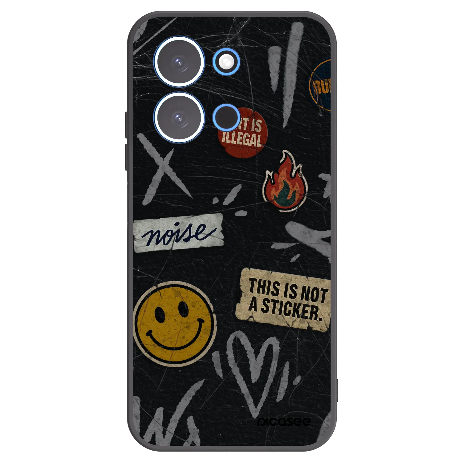 Picasee silikonski črni ovitek za Xiaomi Redmi 15C 4G - STICKERS x TAGS