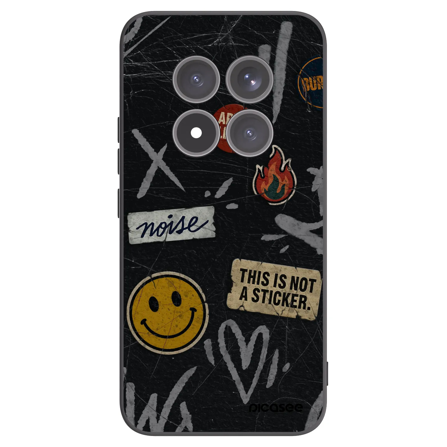 Picasee silikonski črni ovitek za Xiaomi Redmi Note 15 Pro+ - STICKERS x TAGS