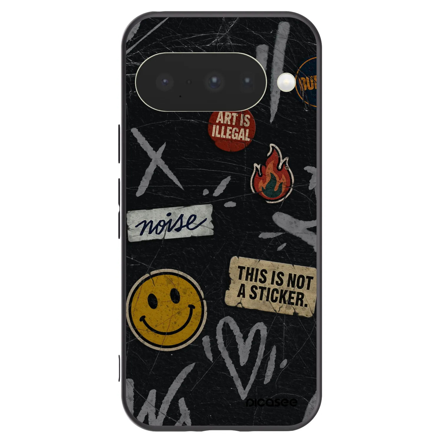 Picasee silikonski črni ovitek za Google Pixel 10 - STICKERS x TAGS