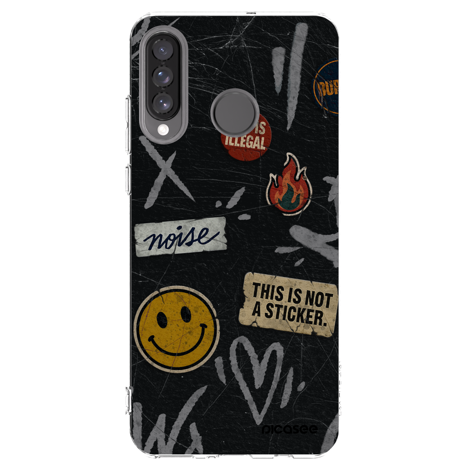 Picasee silikonski prozorni ovitek za Huawei P30 Lite - STICKERS x TAGS