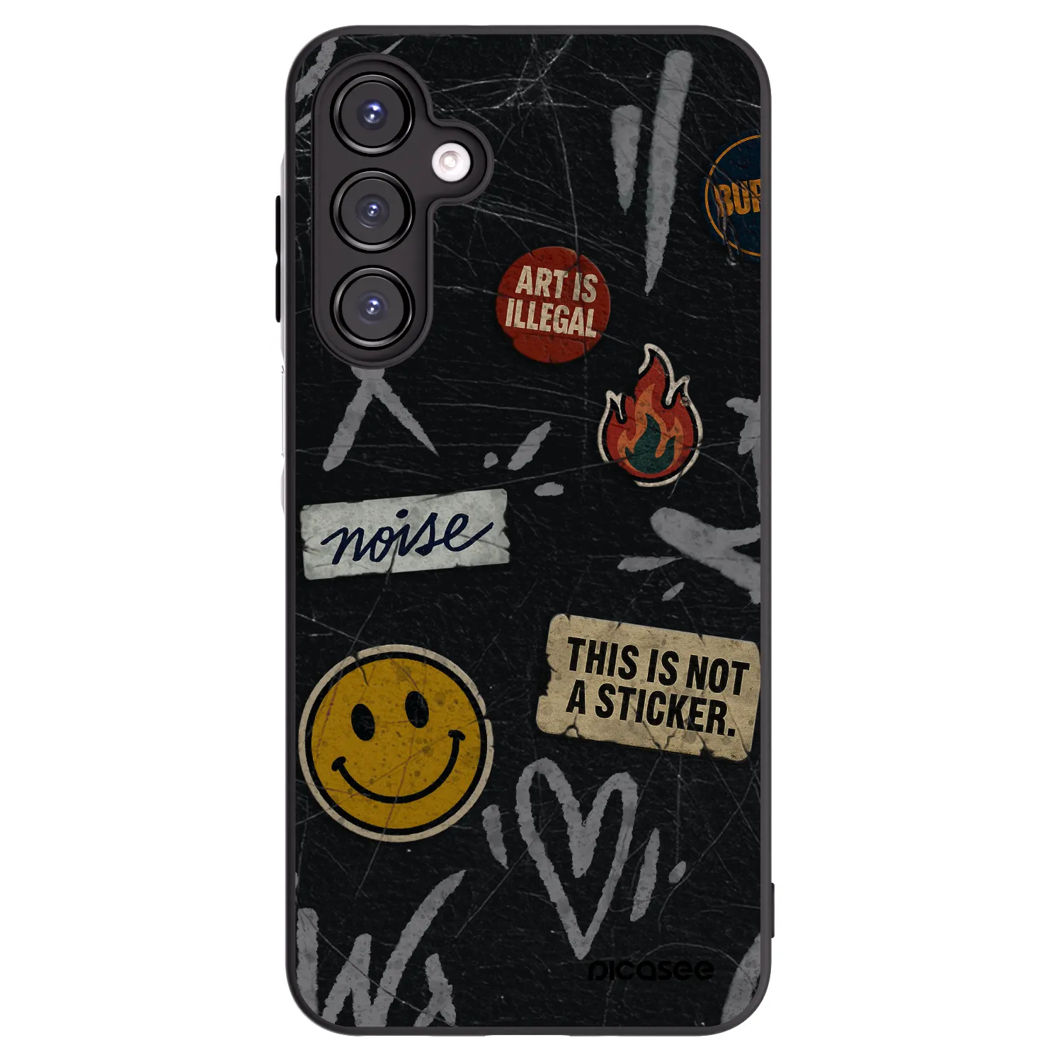 Picasee silikonski črni ovitek za Samsung Galaxy A16 4G - STICKERS x TAGS