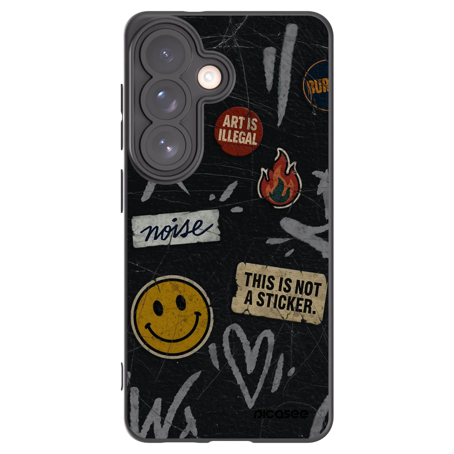 Picasee silikonski črni ovitek za Samsung Galaxy S26 - STICKERS x TAGS