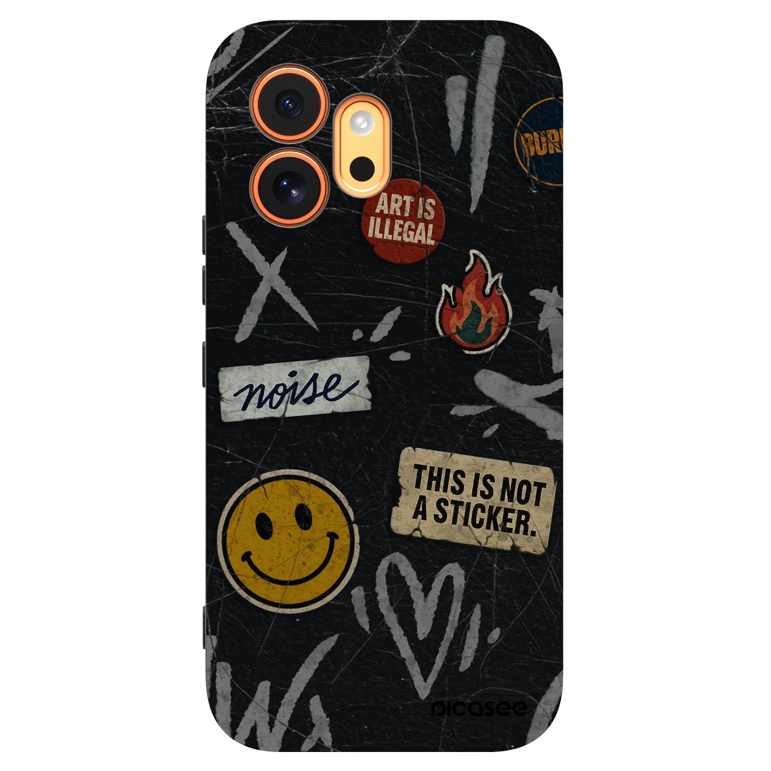 Picasee silikonski črni ovitek za Honor 600 - STICKERS x TAGS
