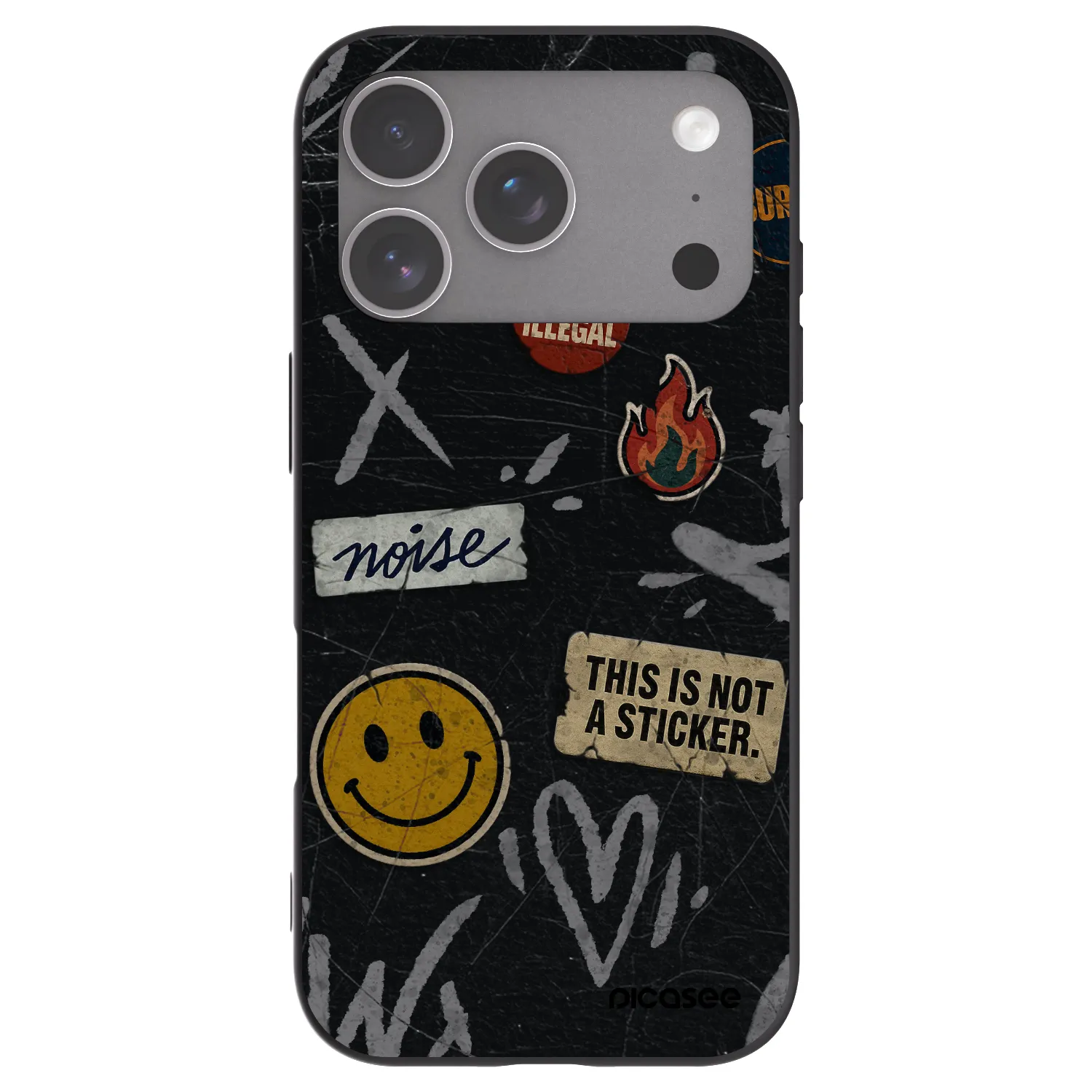 Picasee silikonski črni ovitek za Apple iPhone 18 Pro - STICKERS x TAGS